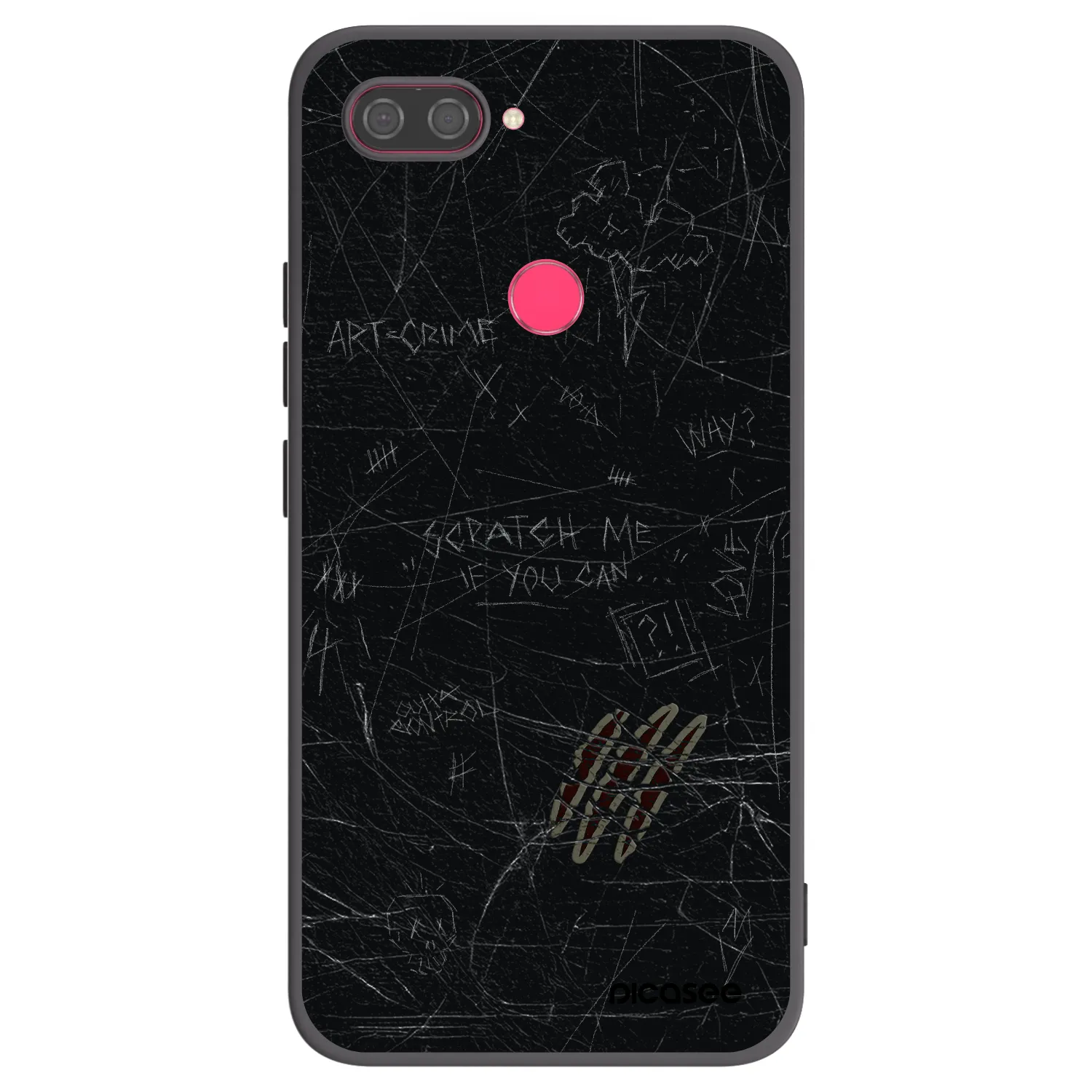 Picasee silikonowe czarne etui na Xiaomi Mi 8 Lite - SCRATCH