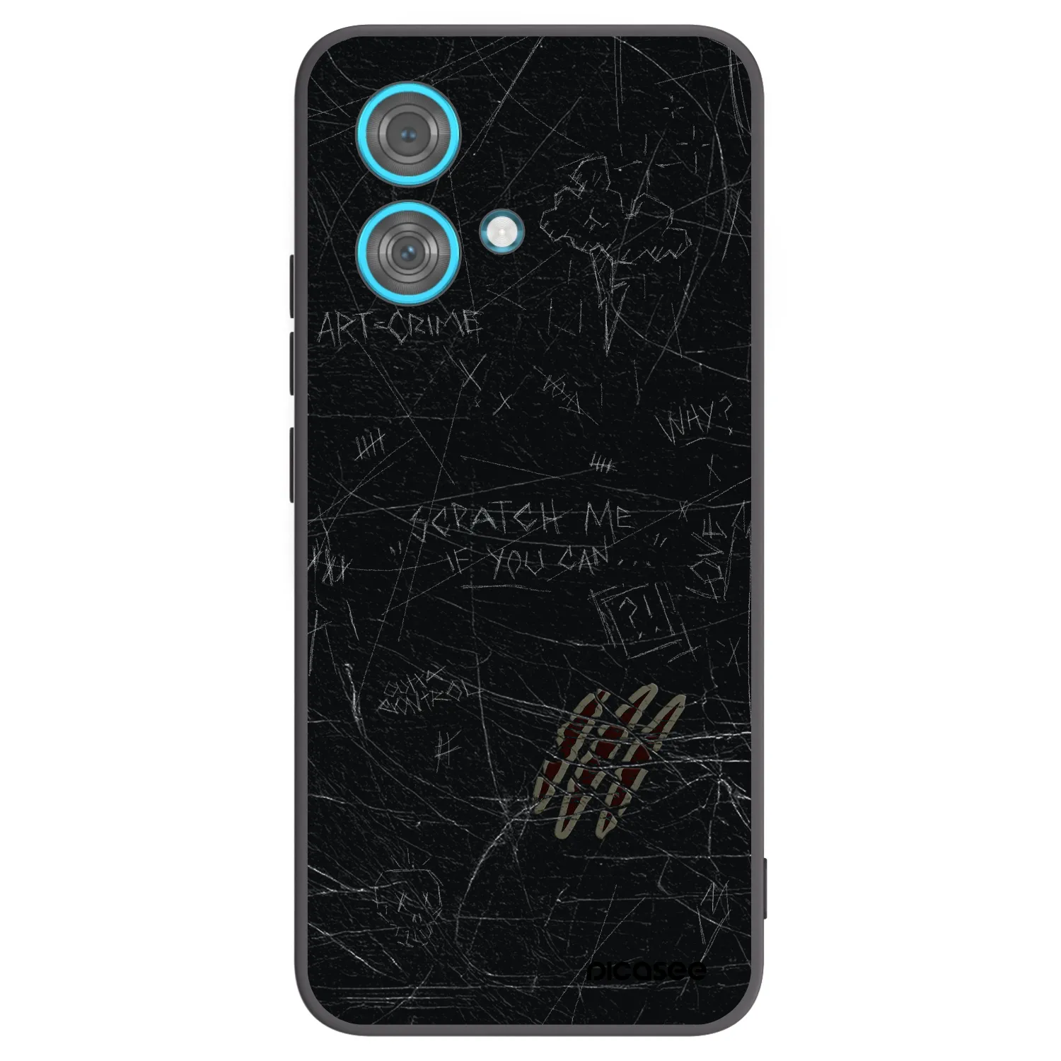 Picasee silikonowe czarne etui na Motorola Edge 40 Neo - SCRATCH