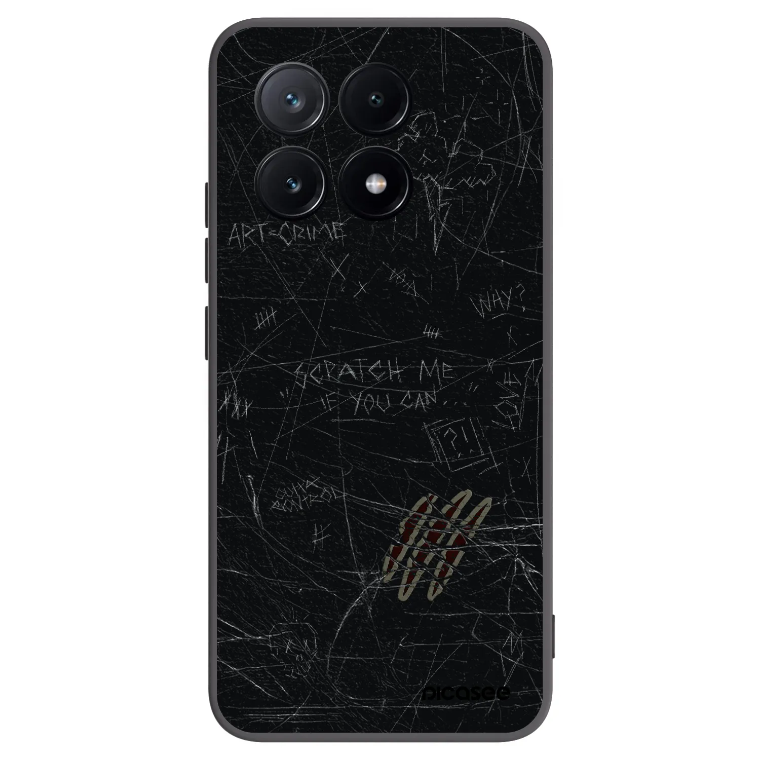 Picasee silikonowe czarne etui na Xiaomi Poco X6 Pro - SCRATCH