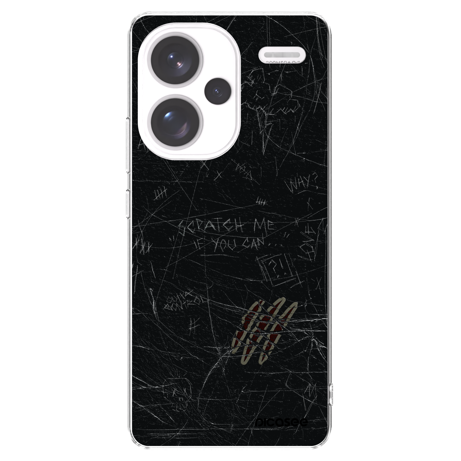 Picasee silikonowe przeźroczyste etui na Xiaomi Redmi Note 13 Pro+ 5G - SCRATCH