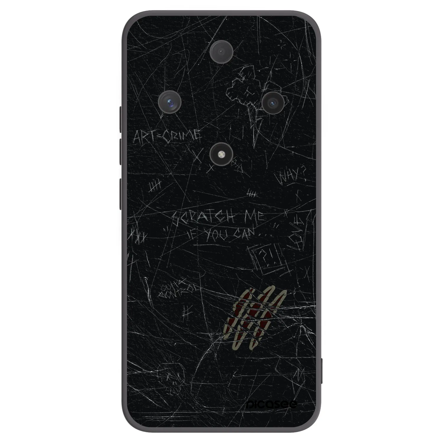 Picasee silikonowe czarne etui na Honor Magic6 Lite 5G - SCRATCH