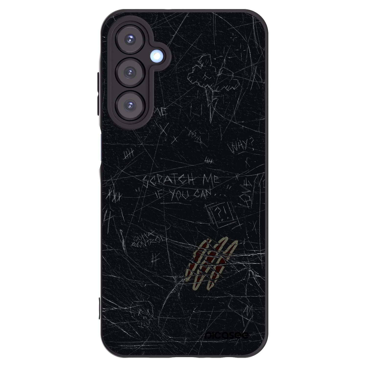 Picasee silikonowe czarne etui na Samsung Galaxy A25 A256B 5G - SCRATCH