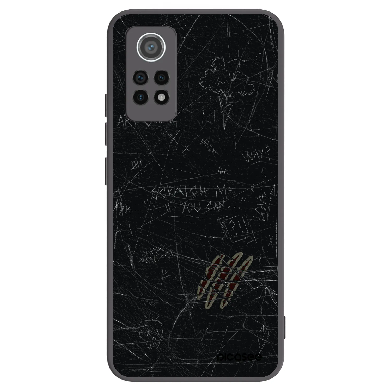 Picasee silikonowe czarne etui na Xiaomi Redmi Note 12 Pro 4G - SCRATCH