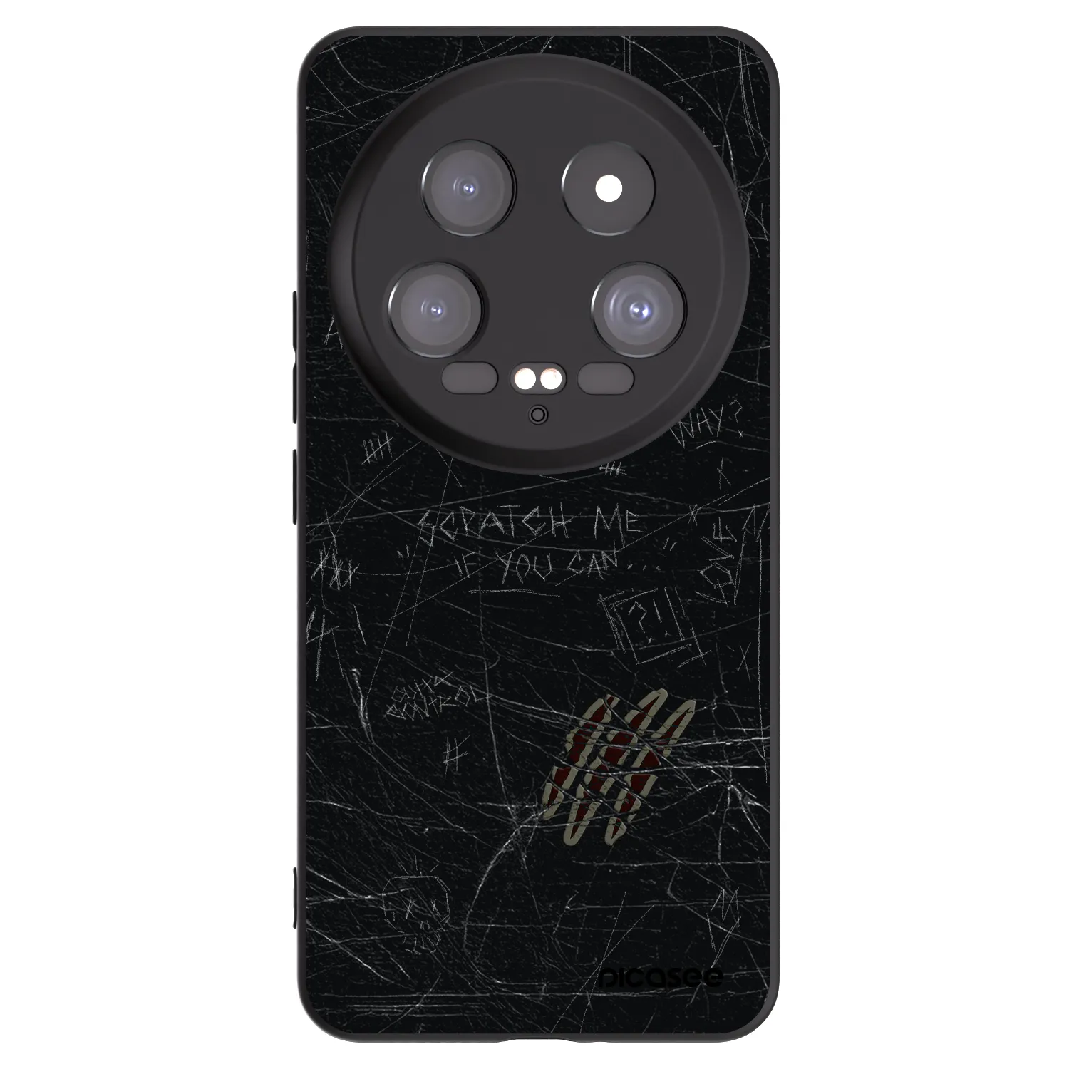 Picasee silikonowe czarne etui na Xiaomi 14 Ultra - SCRATCH
