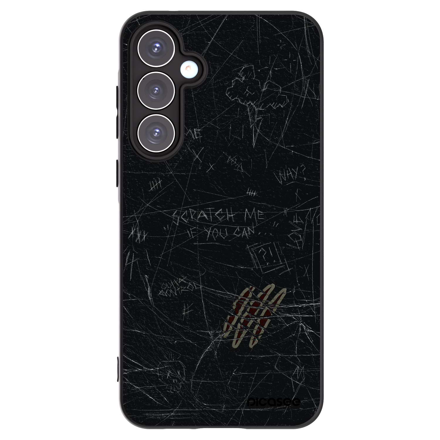 Picasee silikonowe czarne etui na Samsung Galaxy A55 5G A556B - SCRATCH