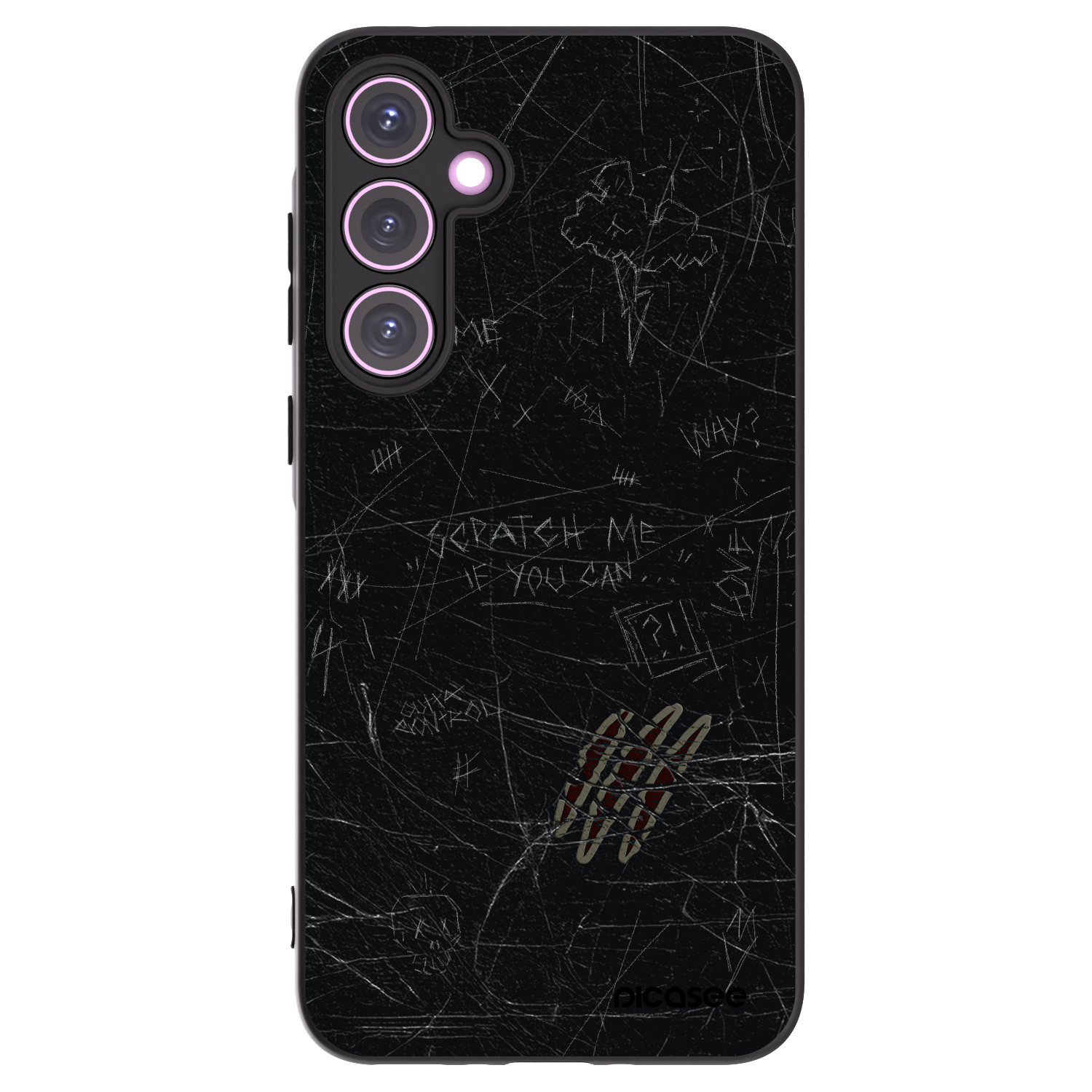 Picasee silikonowe czarne etui na Samsung Galaxy A35 5G A356B - SCRATCH