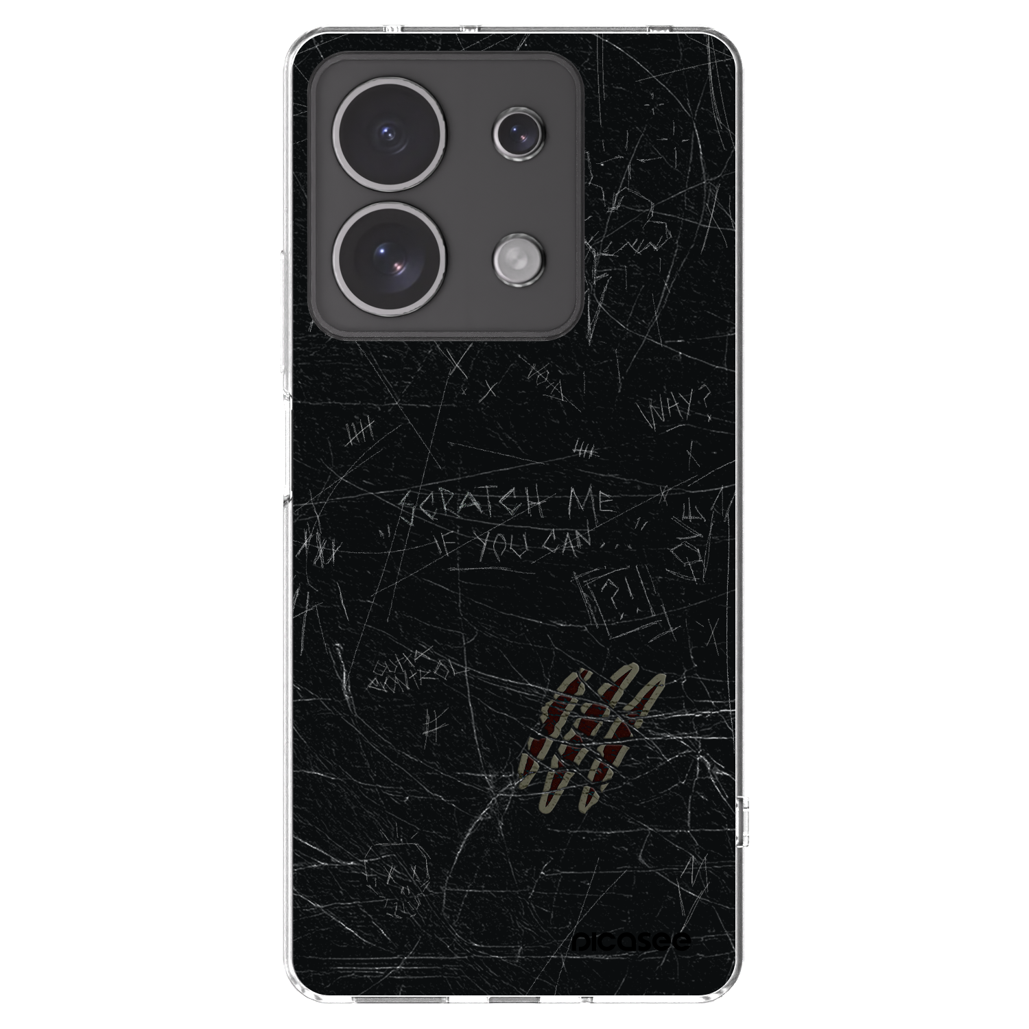Picasee silikonowe przeźroczyste etui na Xiaomi Redmi Note 13 4G - SCRATCH