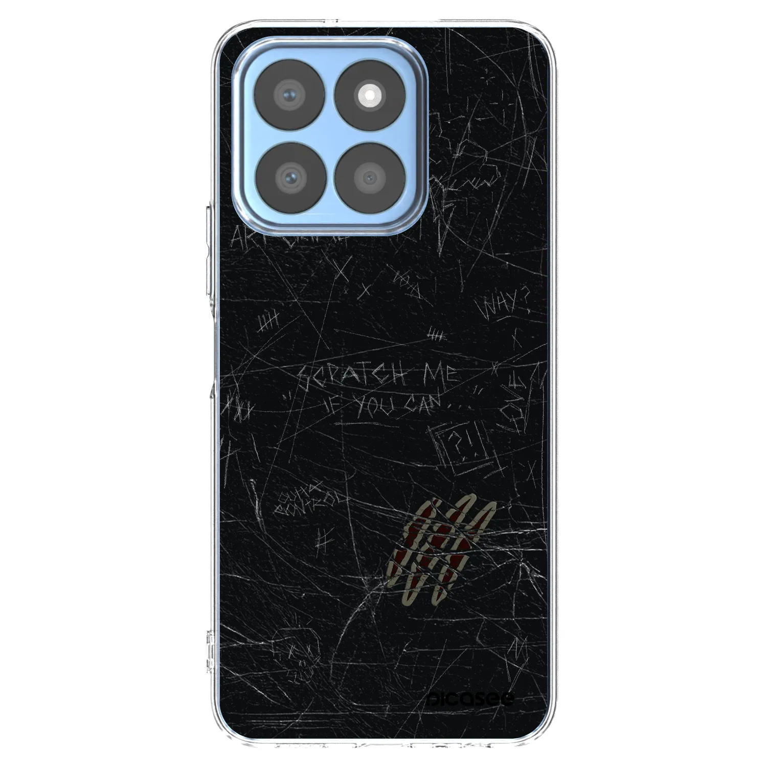 Picasee silikonowe przeźroczyste etui na Honor X8b - SCRATCH