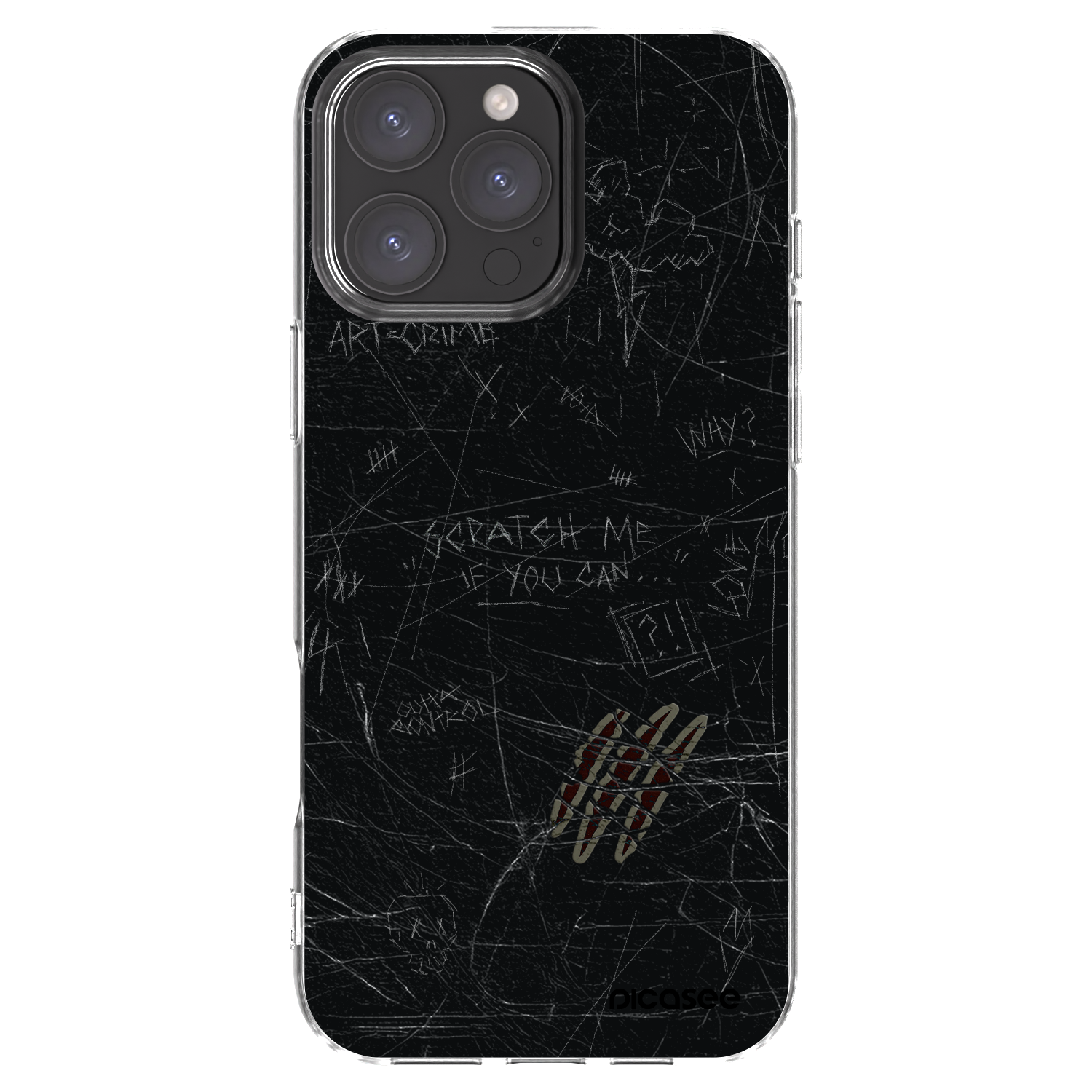 Picasee silikonowe przeźroczyste etui na Apple iPhone 16 Pro Max - SCRATCH