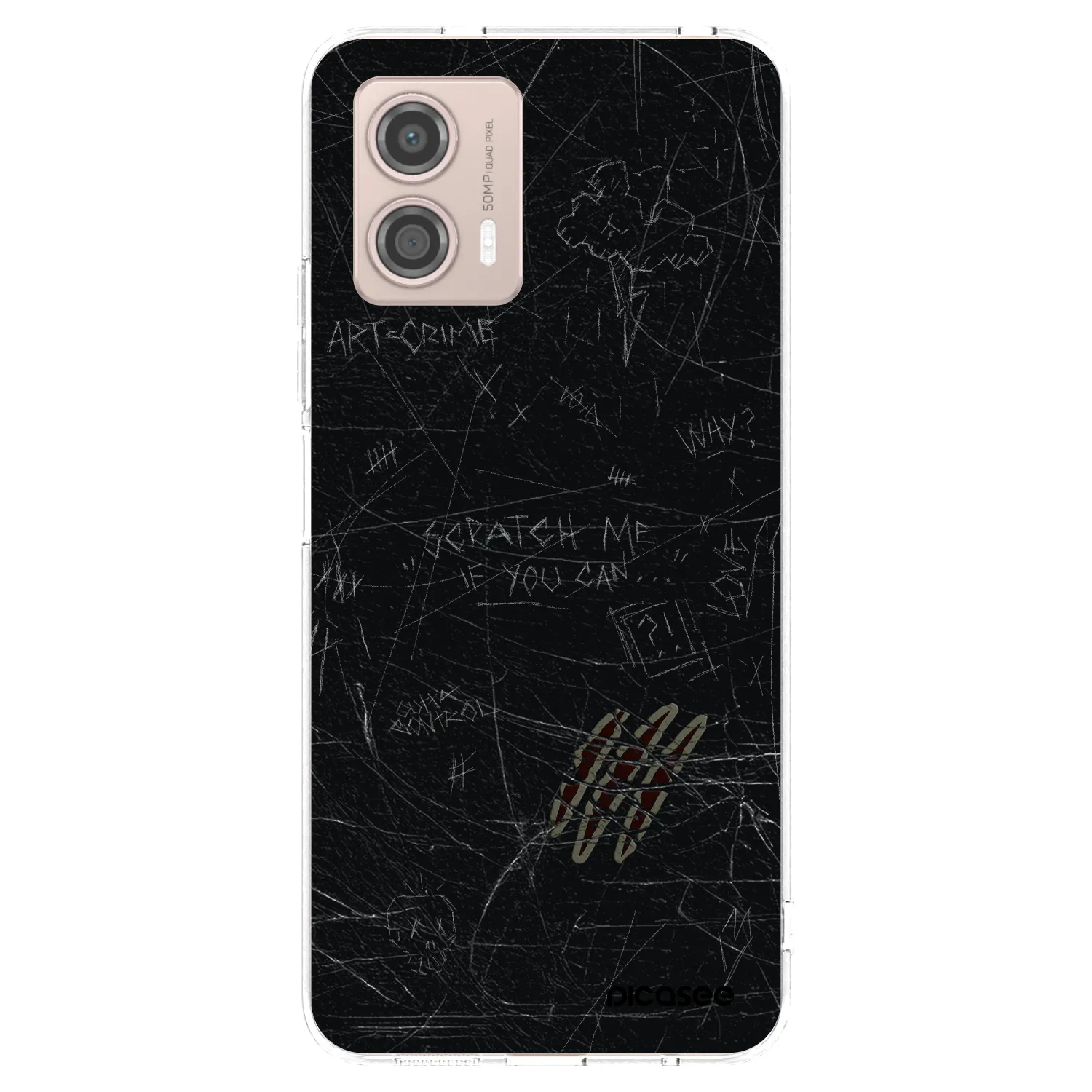Picasee silikonowe przeźroczyste etui na Motorola Moto G53 5G - SCRATCH