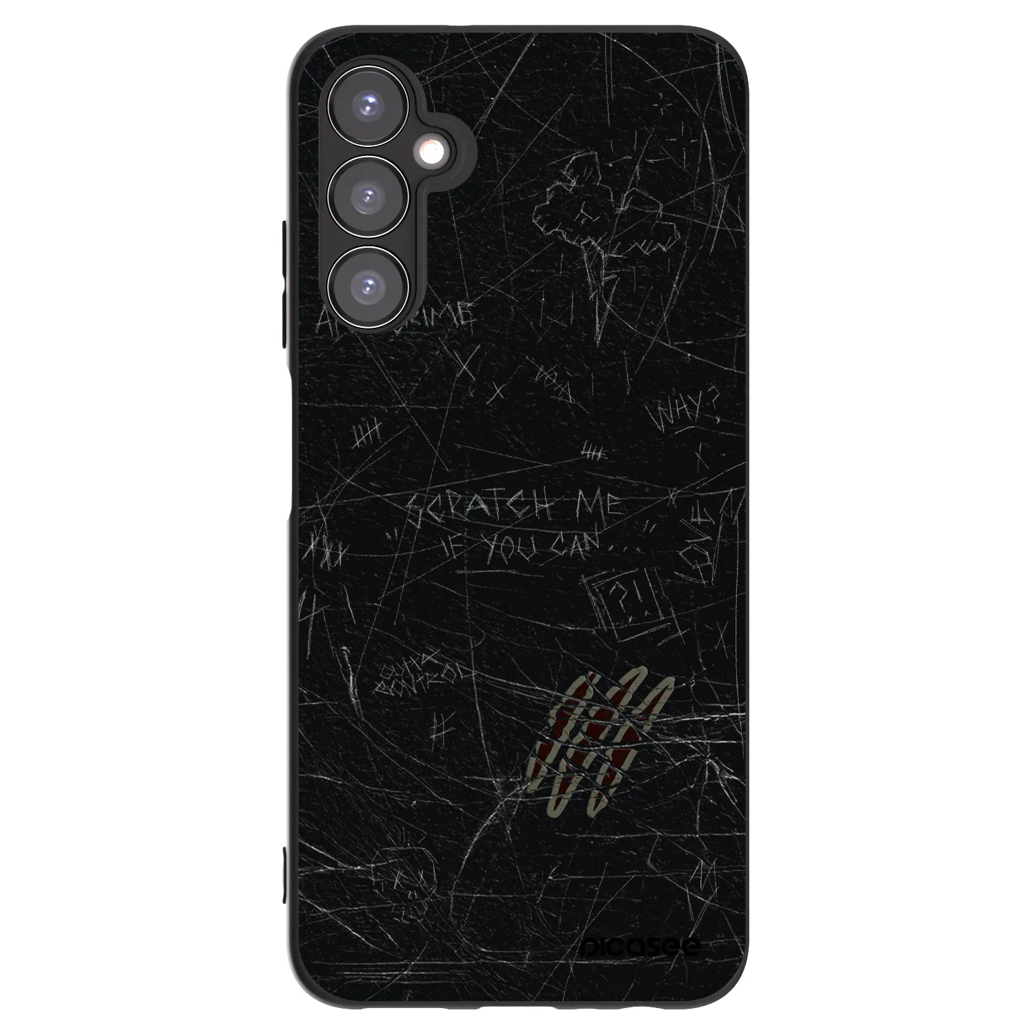 Picasee silikonowe czarne etui na Samsung Galaxy A05s A057G - SCRATCH