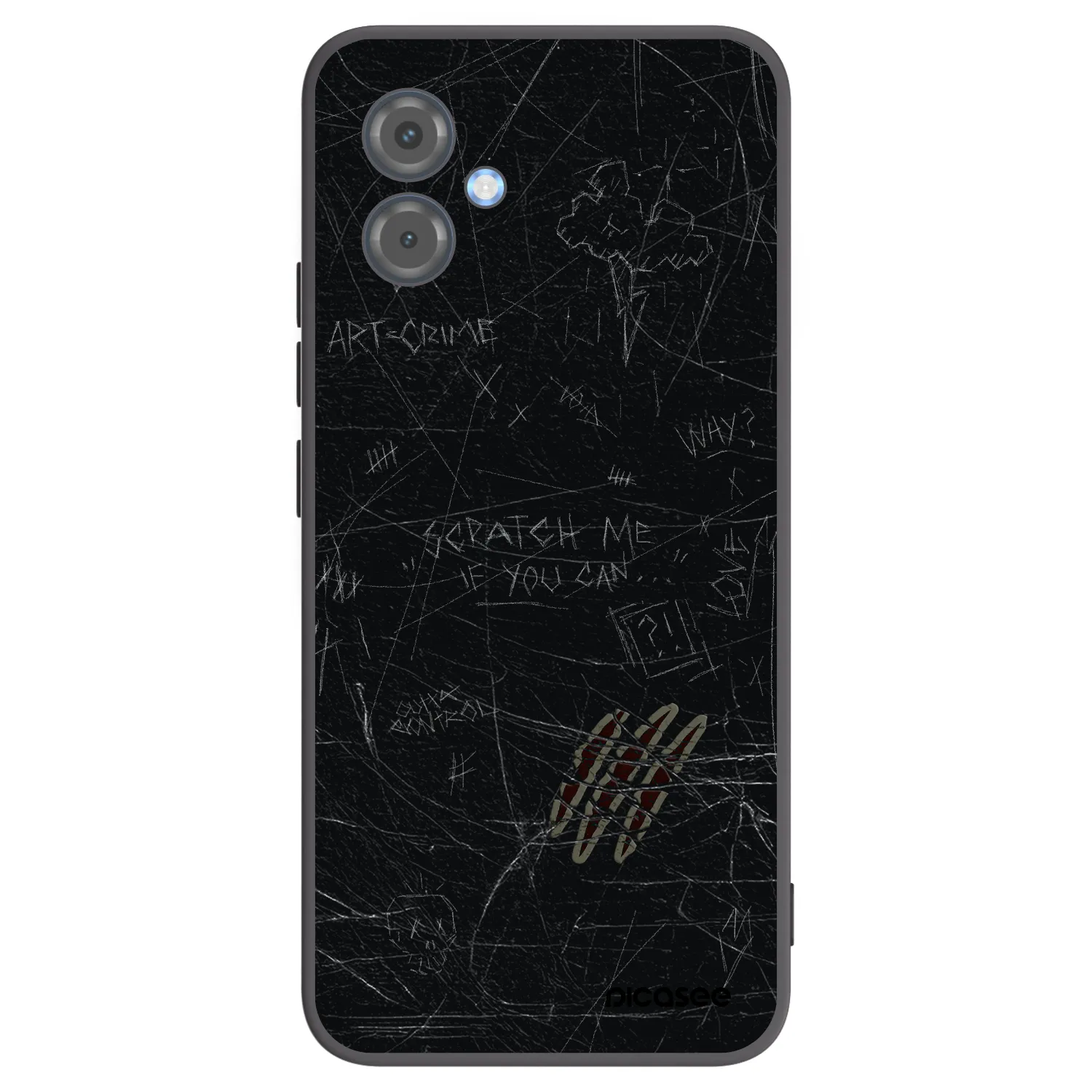 Picasee silikonowe czarne etui na Motorola Moto G14 - SCRATCH