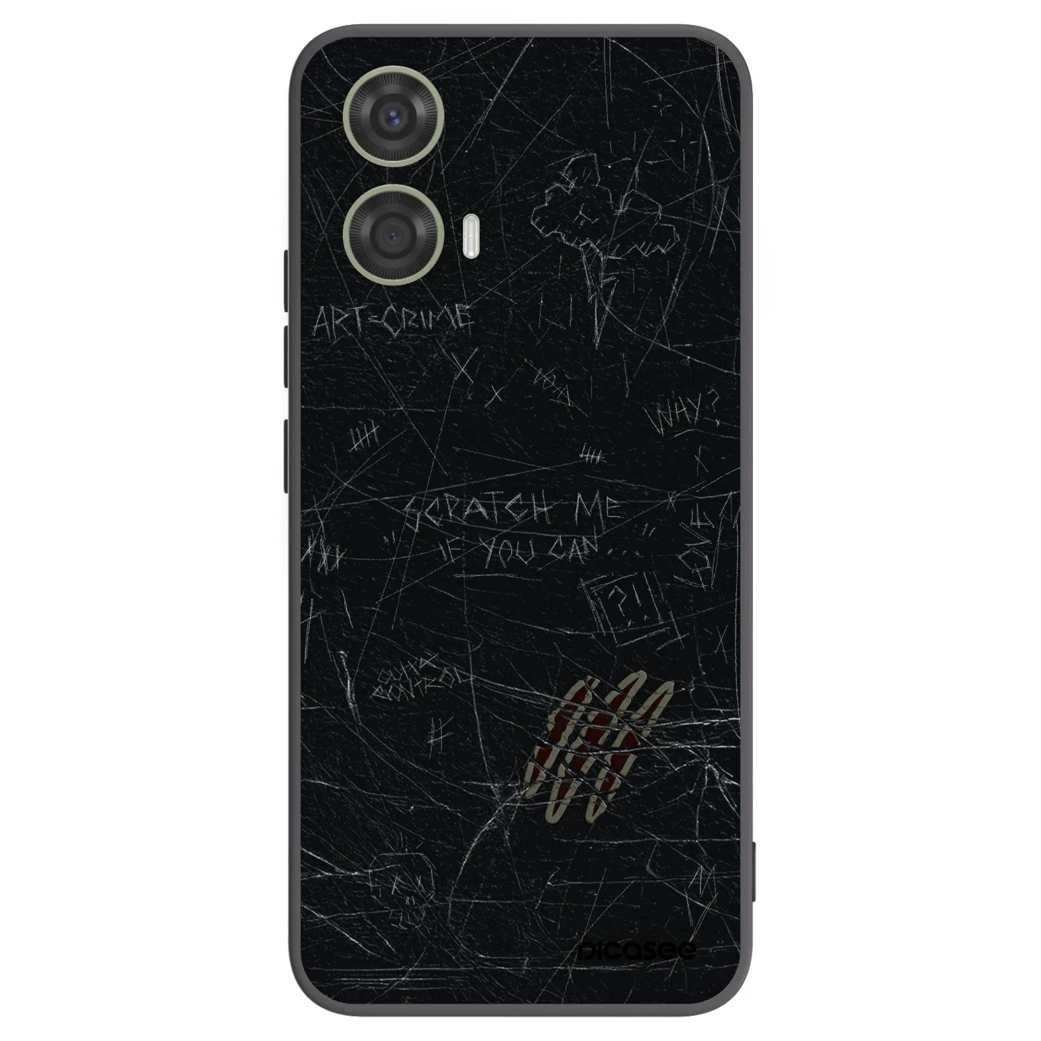 Picasee silikonowe czarne etui na Motorola Moto G24 - SCRATCH