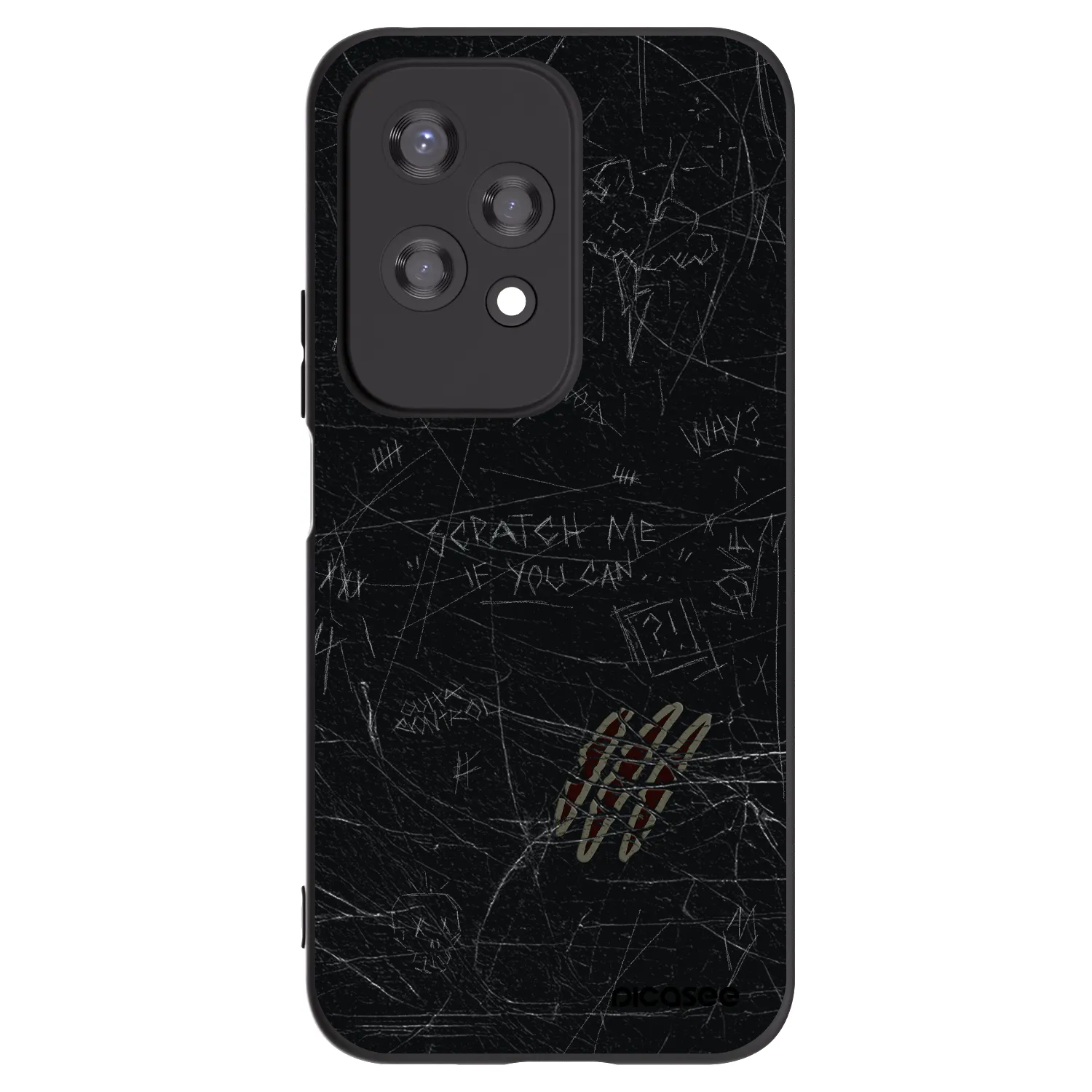 Picasee silikonowe czarne etui na Honor 200 Lite - SCRATCH