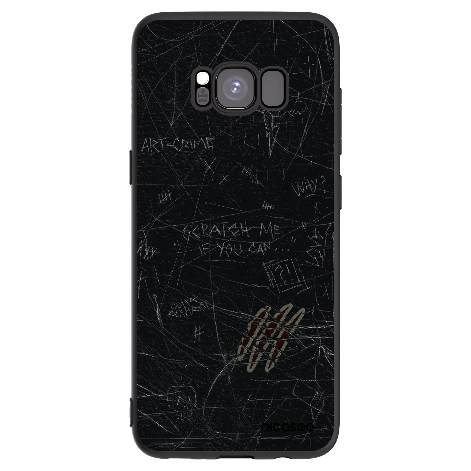 Picasee silikonowe czarne etui na Samsung Galaxy S8 G950F - SCRATCH