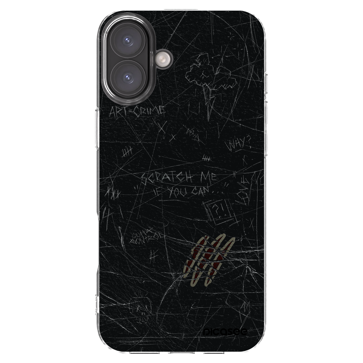 Picasee silikonowe przeźroczyste etui na Apple iPhone 16 Plus - SCRATCH