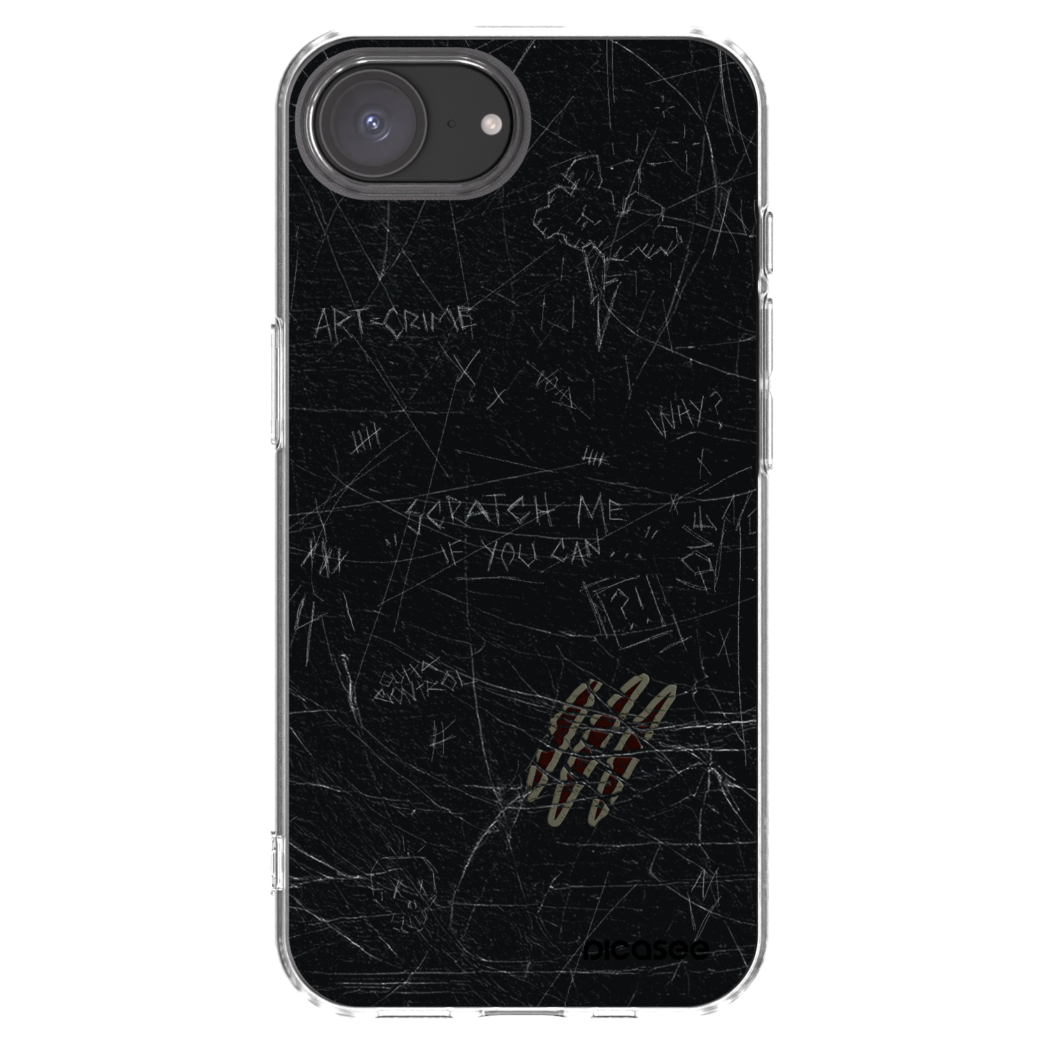 Picasee silikonowe przeźroczyste etui na Apple iPhone 16e - SCRATCH