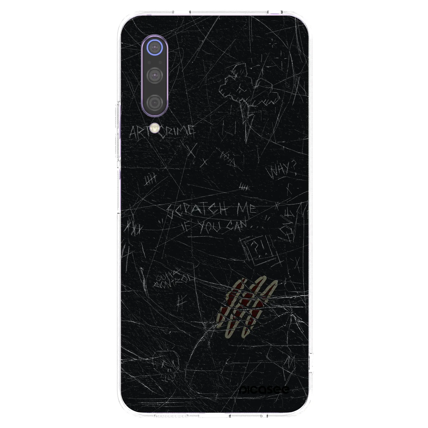 Picasee silikonowe przeźroczyste etui na Xiaomi Mi 9 - SCRATCH