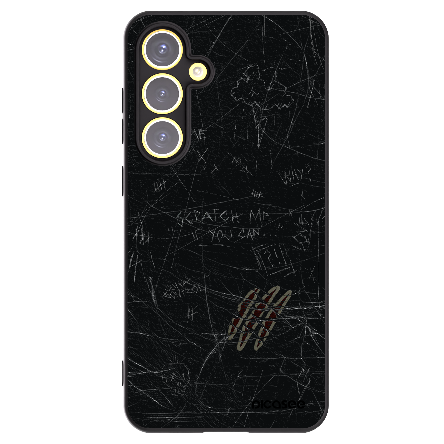 Picasee silikonowe czarne etui na Samsung Galaxy S24 FE S721B - SCRATCH