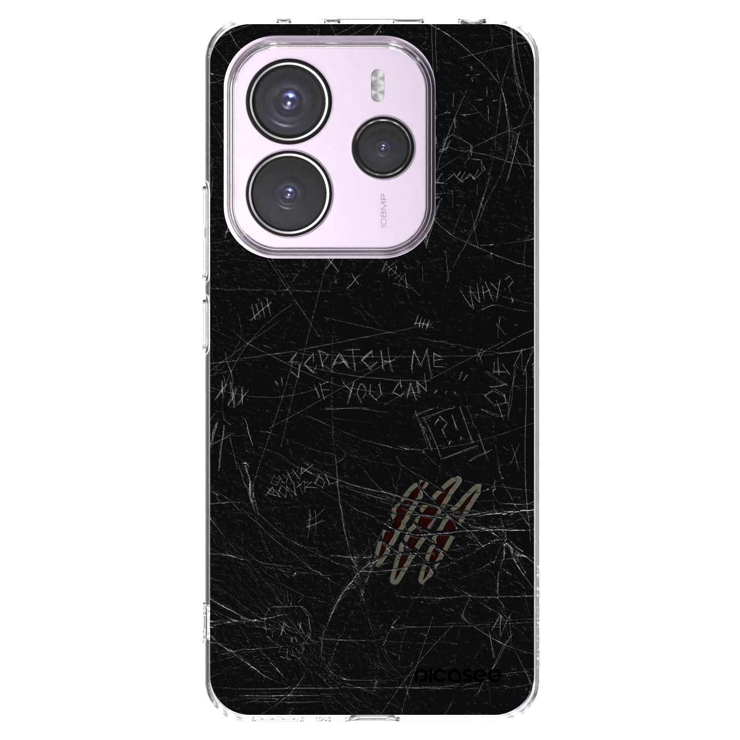 Picasee silikonowe przeźroczyste etui na Xiaomi Redmi Note 14 5G - SCRATCH
