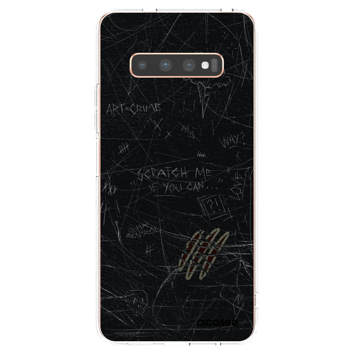 Picasee silikonowe przeźroczyste etui na Samsung Galaxy S10 Plus G975 - SCRATCH