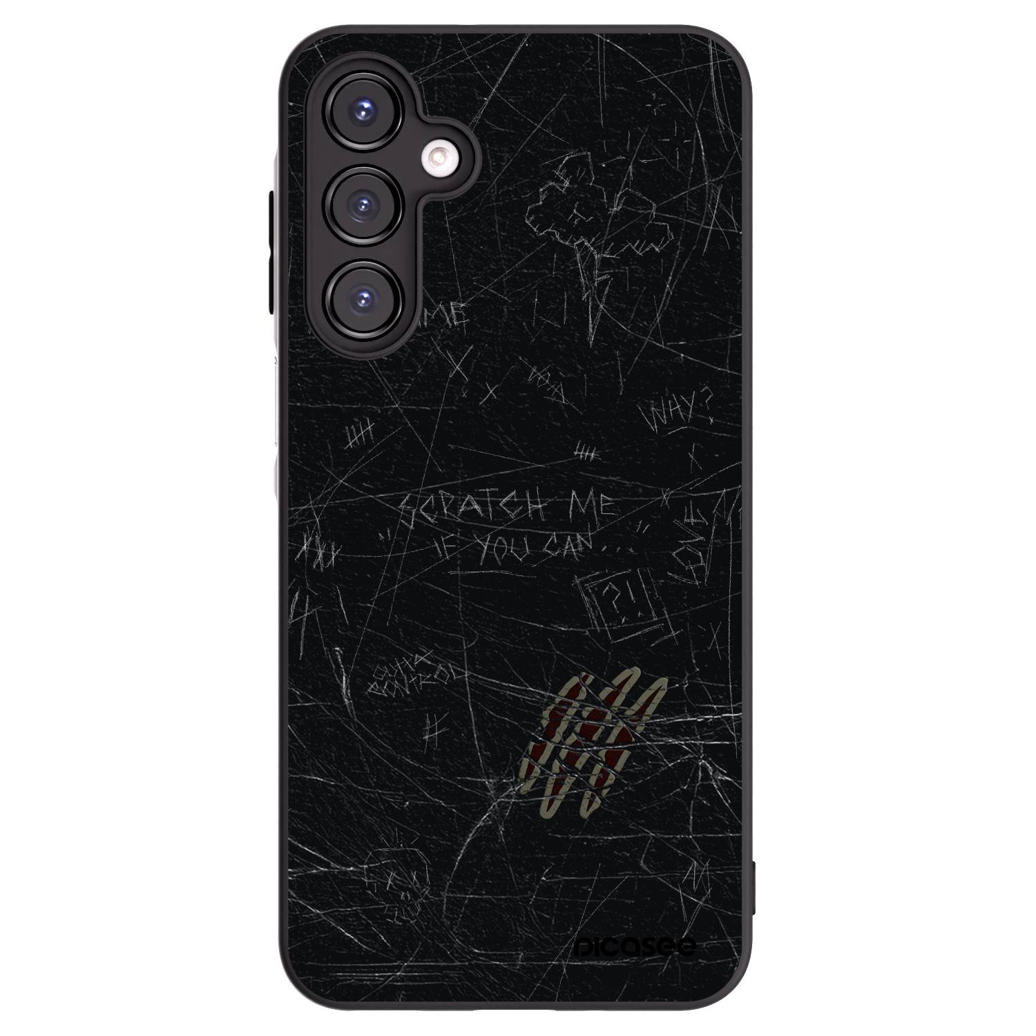 Picasee silikonowe czarne etui na Samsung Galaxy A16 5G - SCRATCH