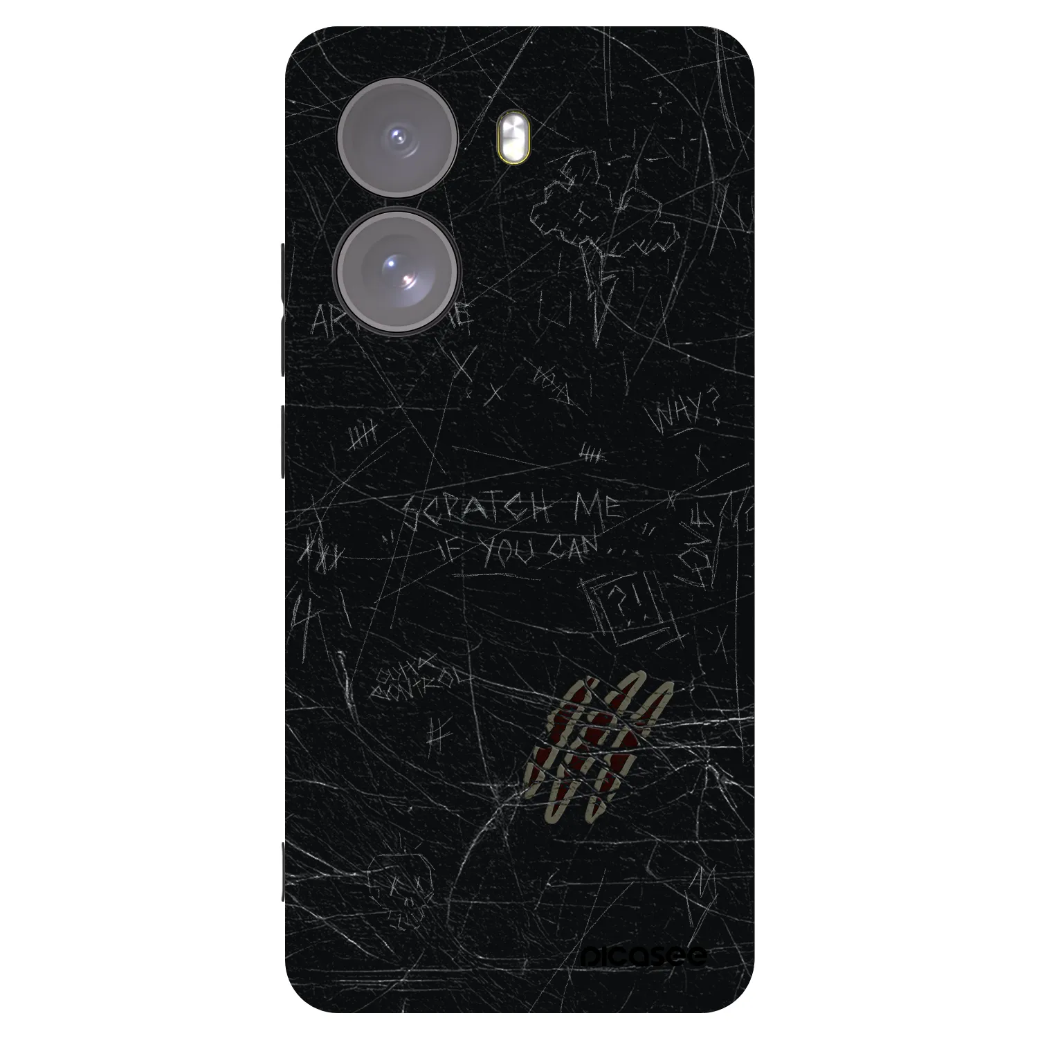 Picasee silikonowe czarne etui na Xiaomi Poco X7 - SCRATCH