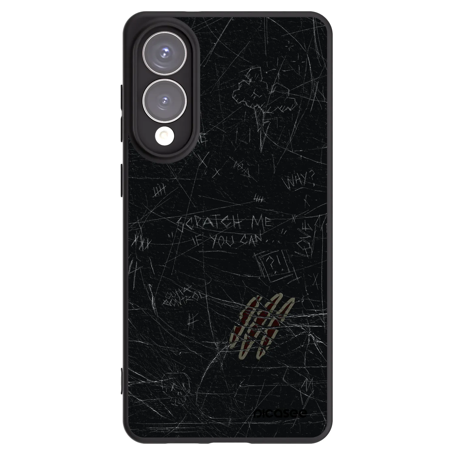 Picasee silikonowe czarne etui na Samsung Galaxy S25 Edge 5G - SCRATCH