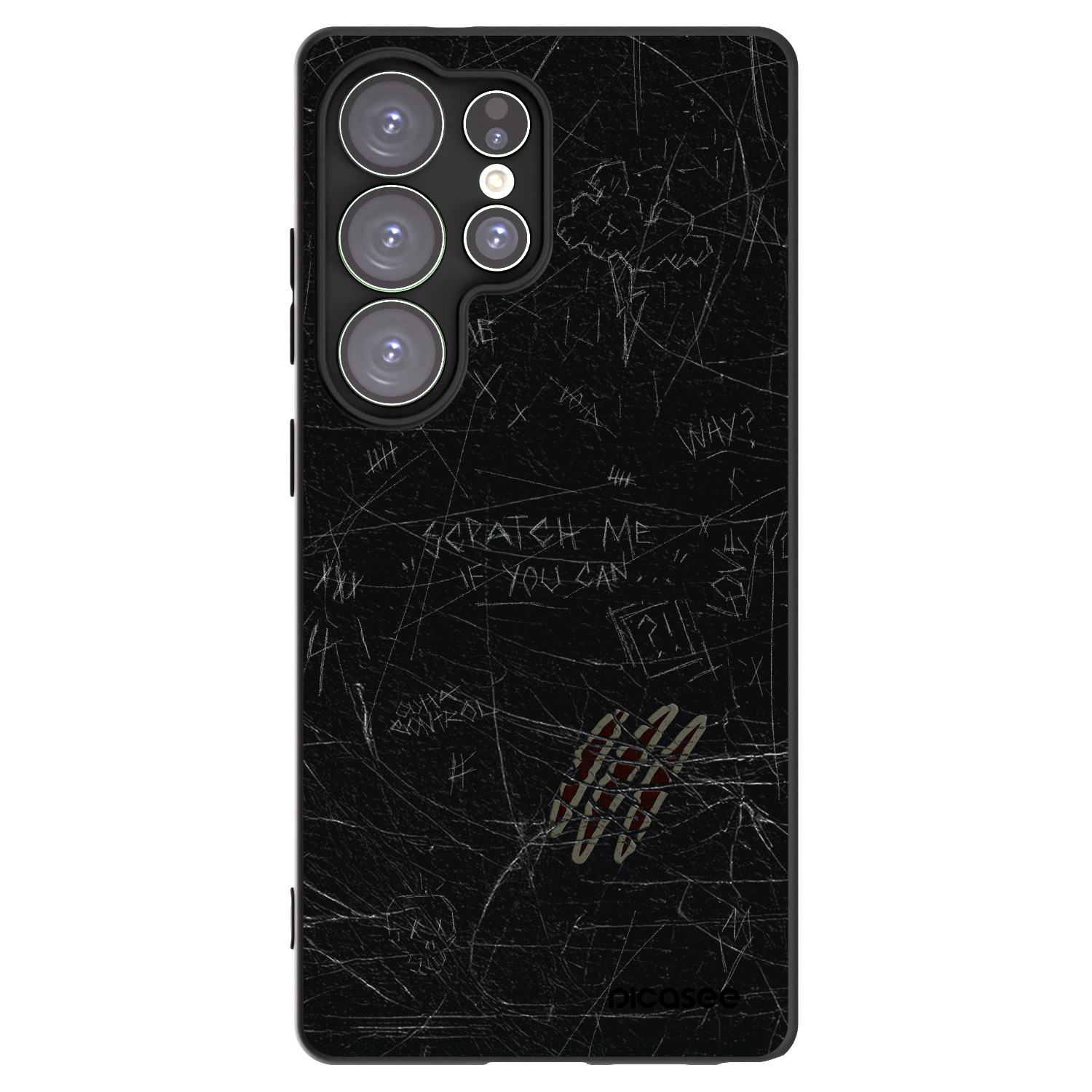 Picasee silikonowe czarne etui na Samsung Galaxy S25 Ultra 5G - SCRATCH