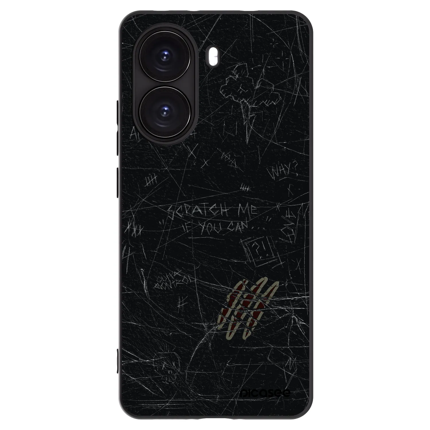 Picasee silikonowe czarne etui na Xiaomi Poco X7 Pro 5G - SCRATCH
