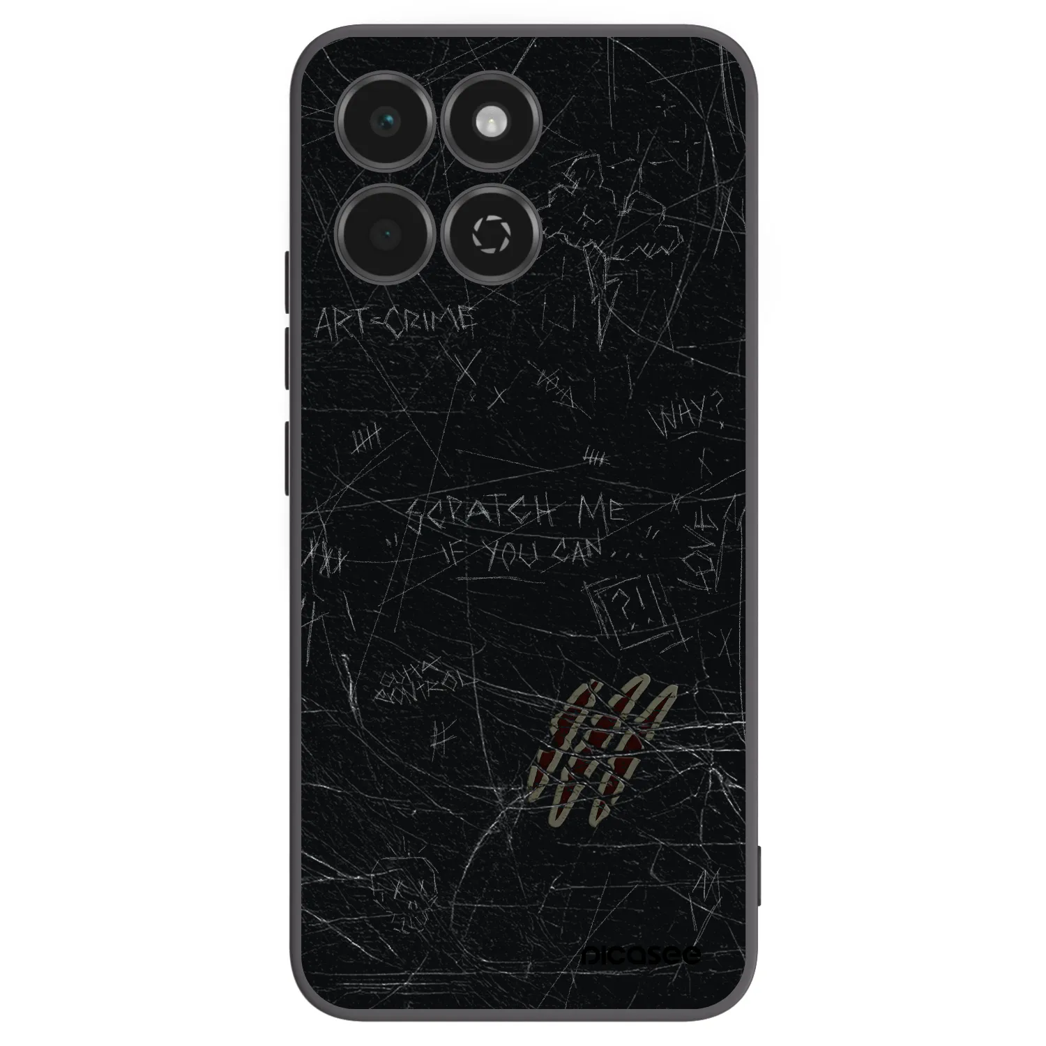 Picasee silikonowe czarne etui na Honor 200 Smart 5G - SCRATCH