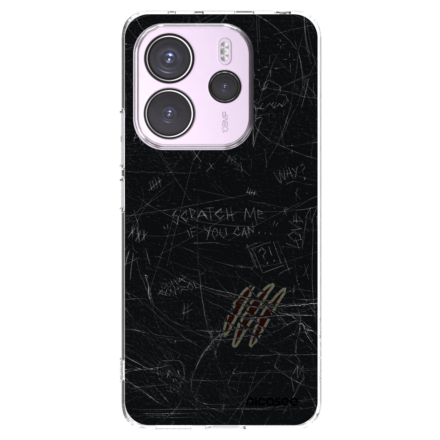 Picasee silikonowe przeźroczyste etui na Xiaomi Redmi Note 14 4G - SCRATCH