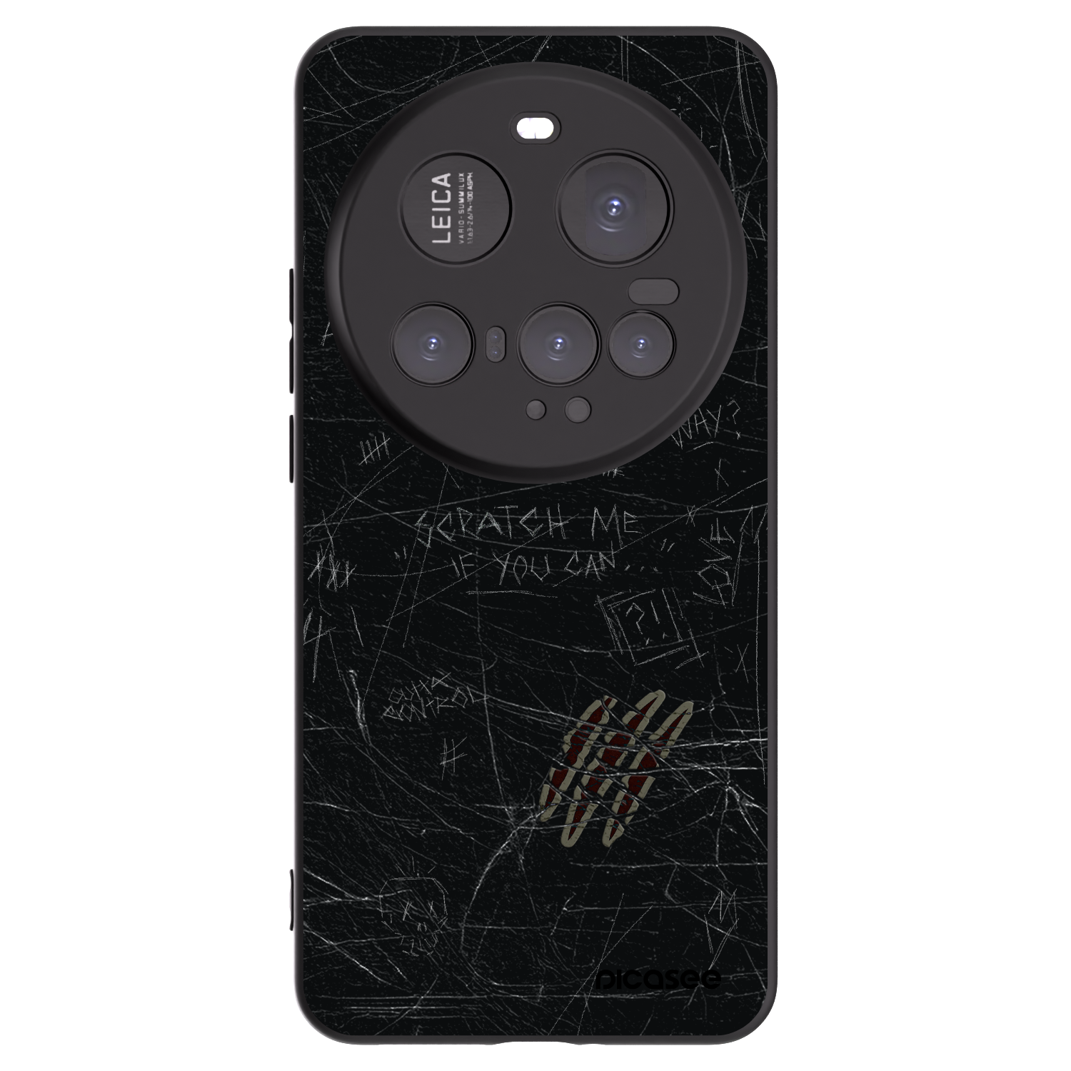 Picasee silikonowe czarne etui na Xiaomi 15 Ultra - SCRATCH