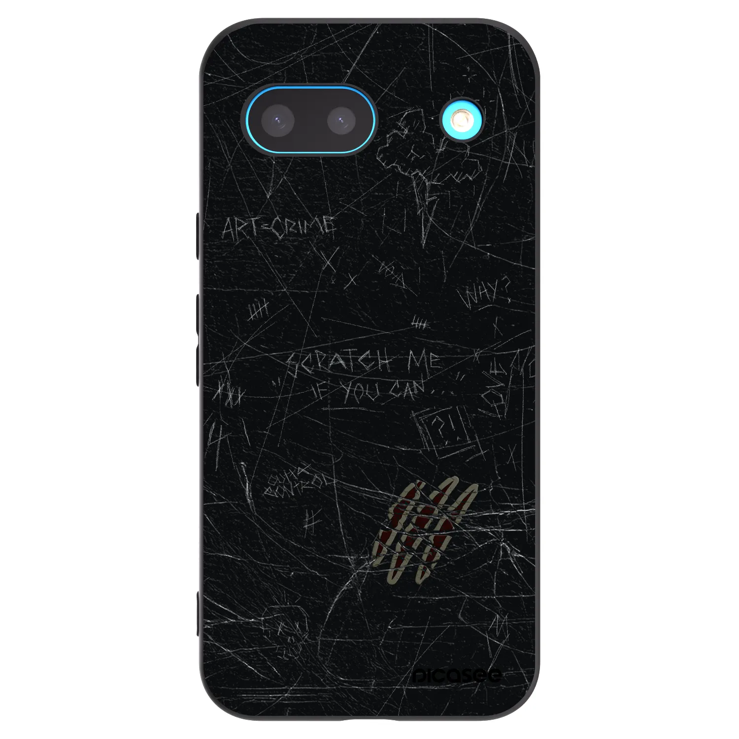 Picasee silikonowe czarne etui na Google Pixel 8a - SCRATCH