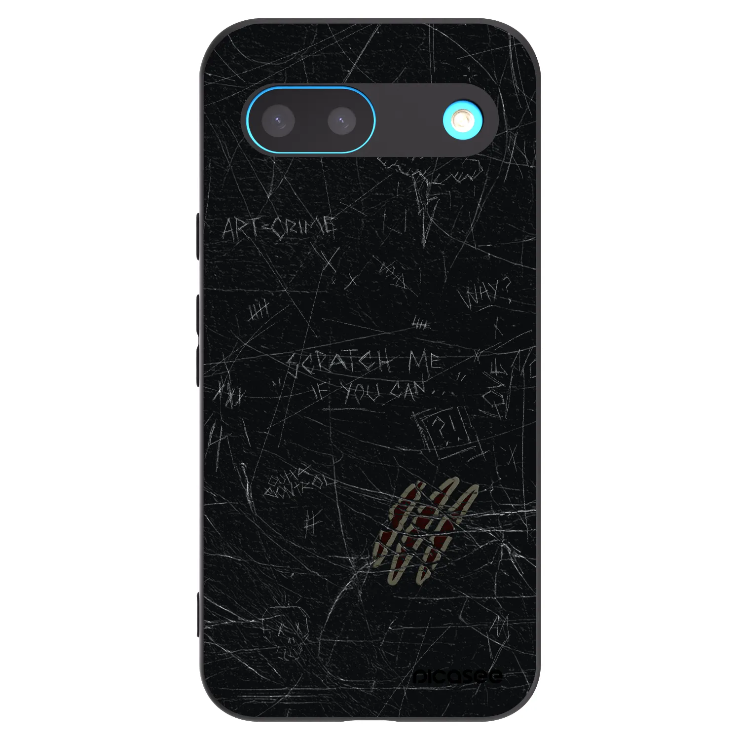 Picasee silikonowe czarne etui na Google Pixel 8 - SCRATCH