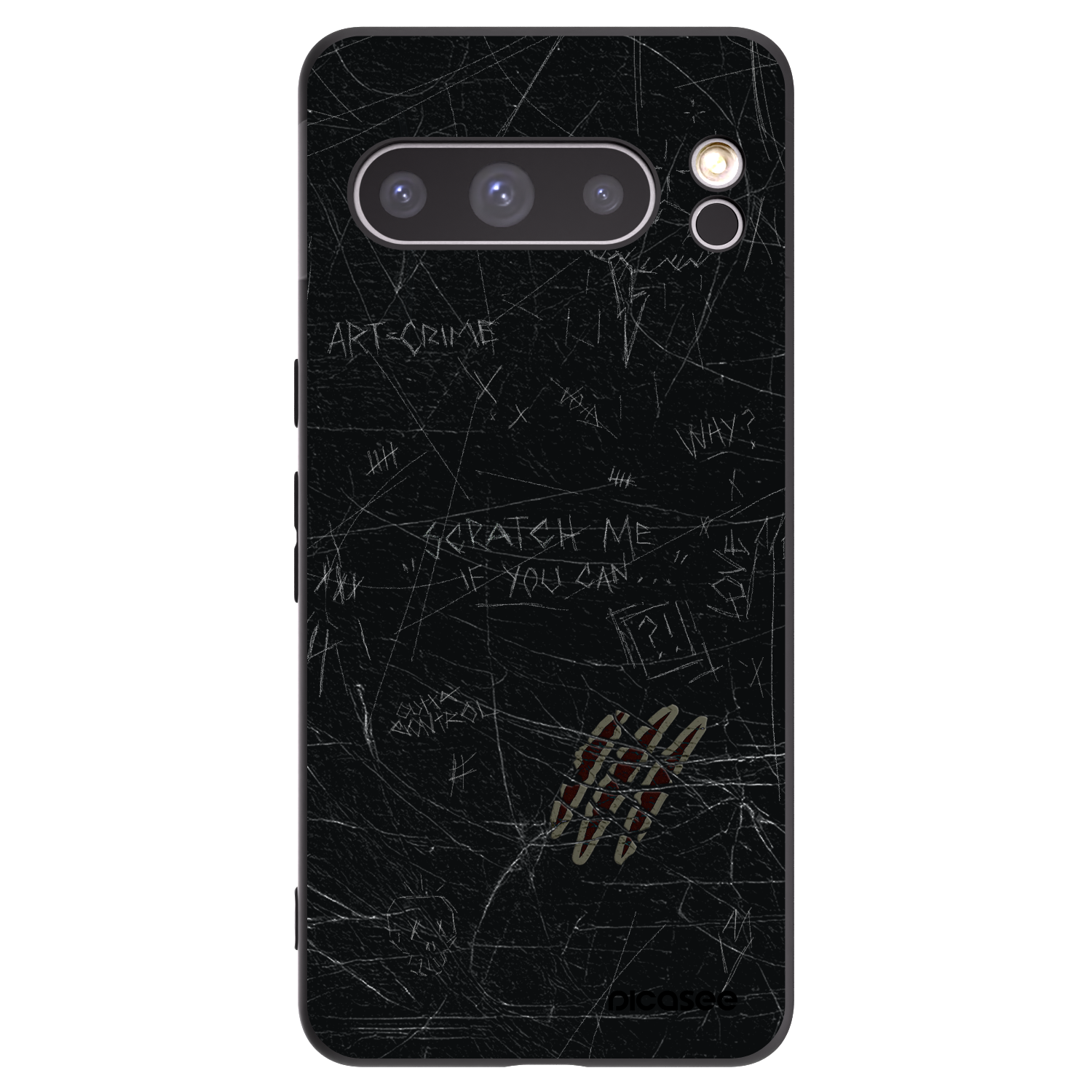 Picasee silikonowe czarne etui na Google Pixel 8 Pro - SCRATCH
