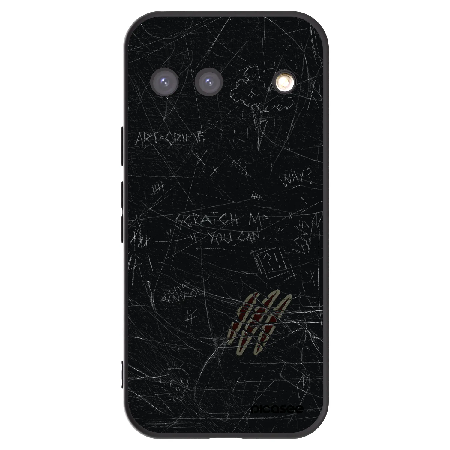 Picasee silikonowe czarne etui na Google Pixel 9 - SCRATCH