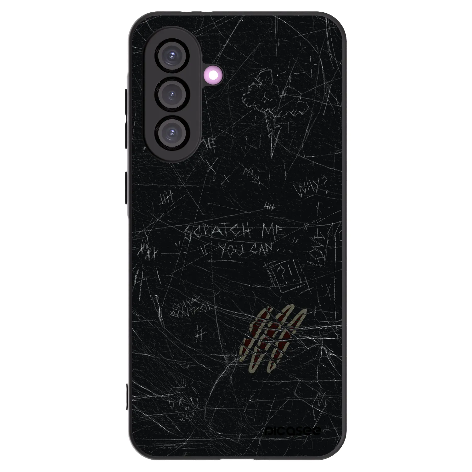 Picasee silikonowe czarne etui na Samsung Galaxy A56 5G A566B - SCRATCH