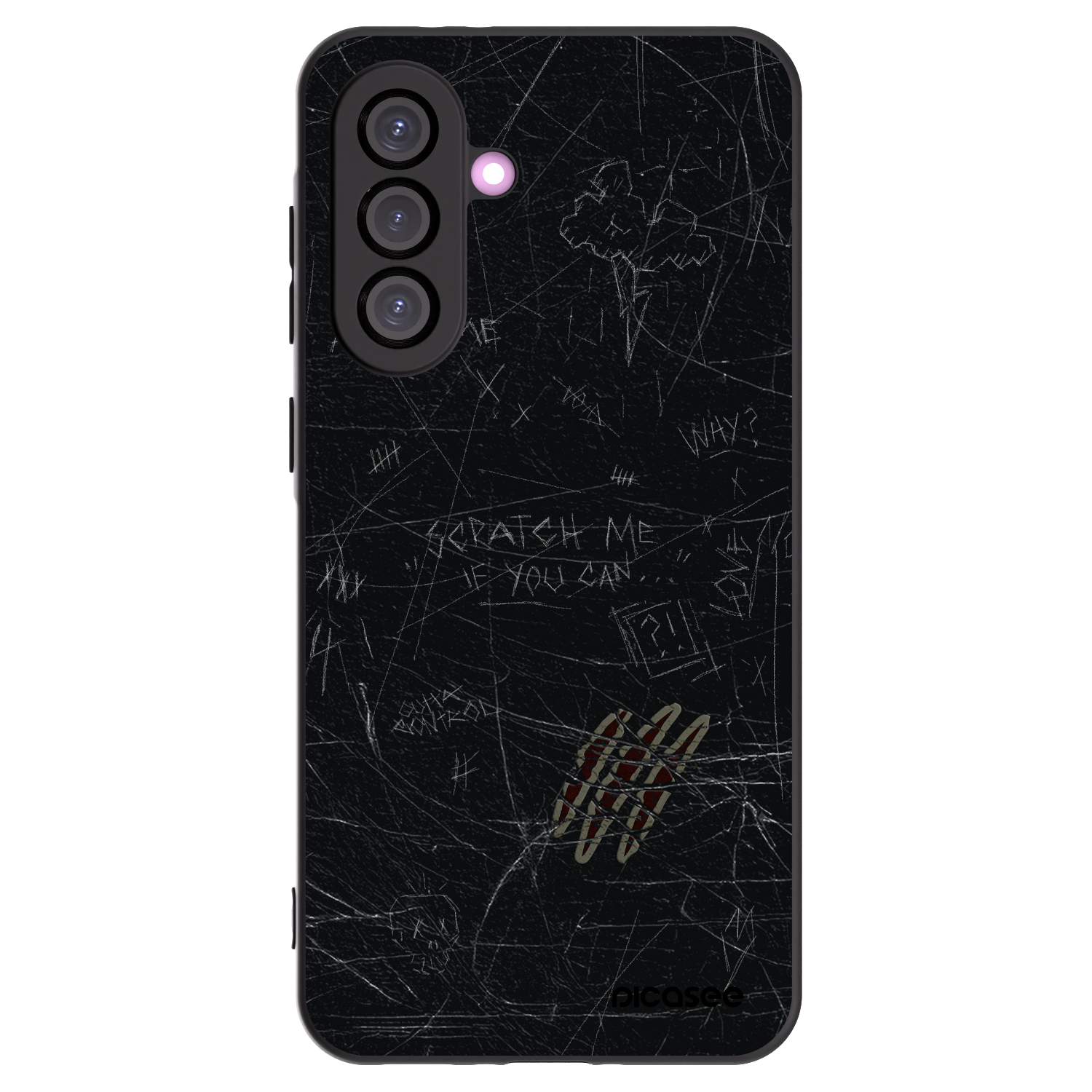 Picasee silikonowe czarne etui na Samsung Galaxy A36 5G - SCRATCH