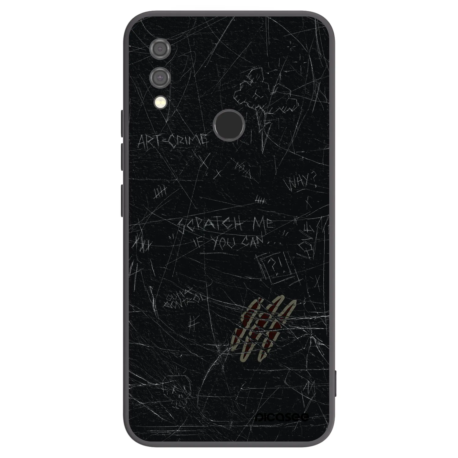 Picasee silikonowe czarne etui na Xiaomi Redmi Note 7 - SCRATCH
