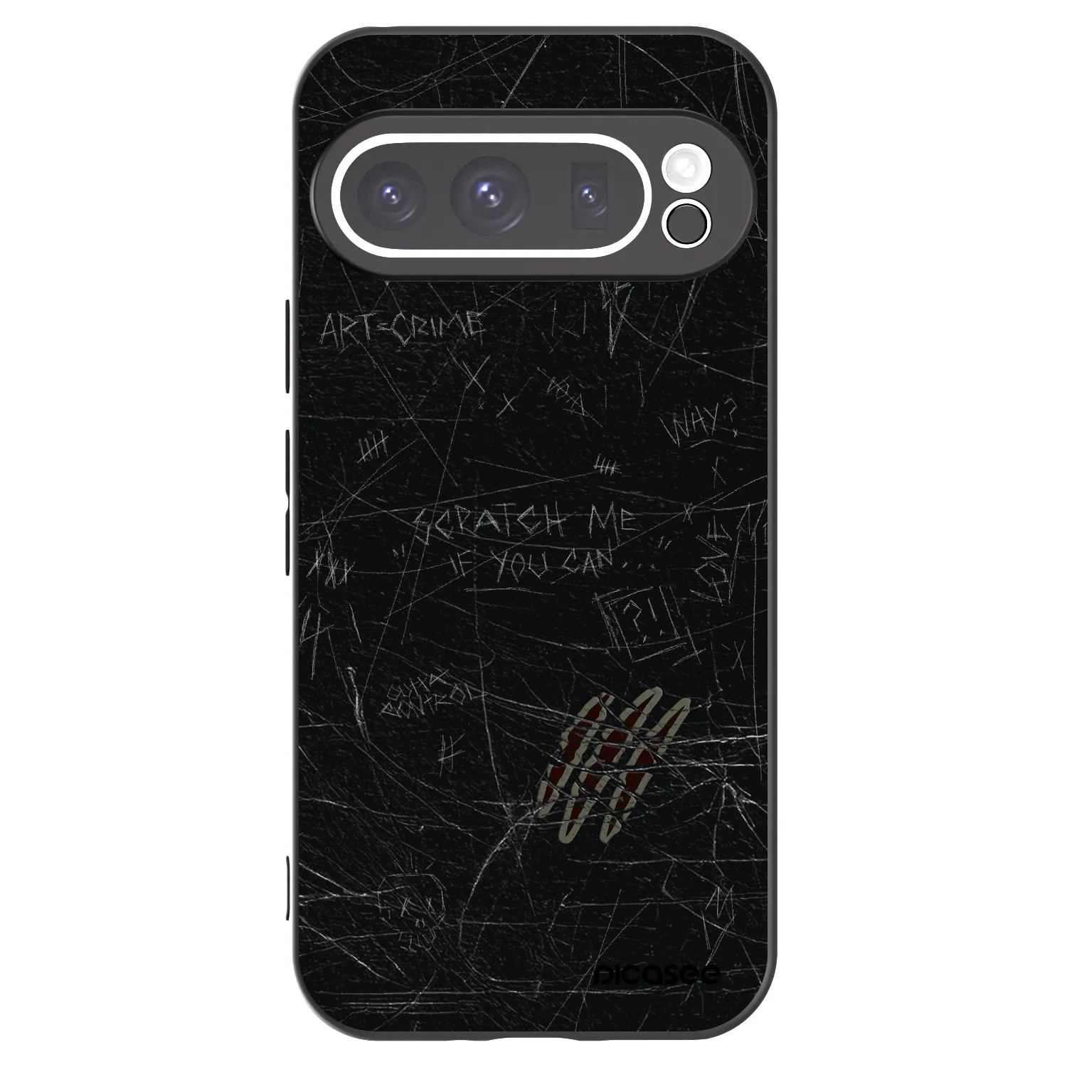 Picasee silikonowe czarne etui na Google Pixel 9 Pro - SCRATCH