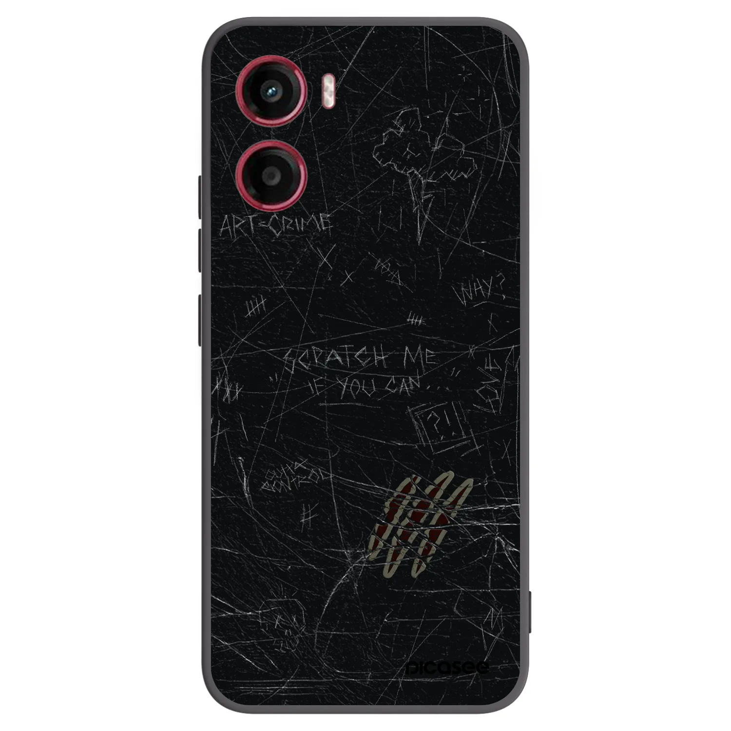 Picasee silikonowe czarne etui na Motorola Moto G05 - SCRATCH