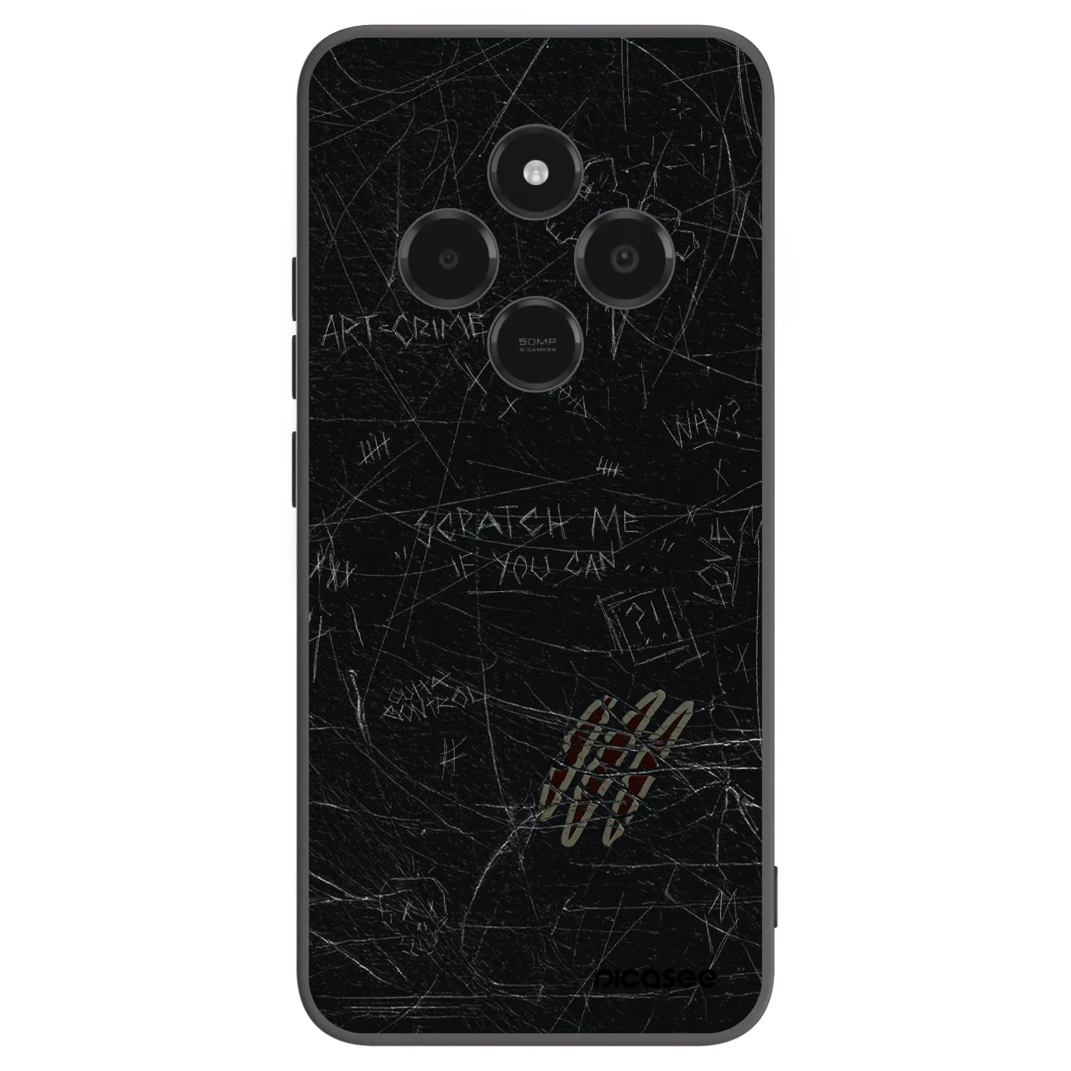 Picasee silikonowe czarne etui na Xiaomi Poco C75 - SCRATCH