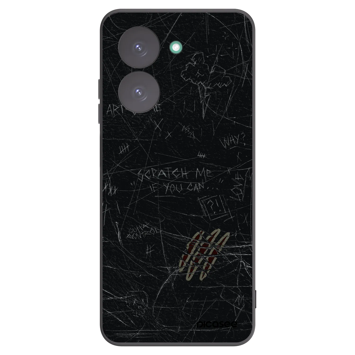 Picasee silikonowe czarne etui na Xiaomi Redmi A5 - SCRATCH