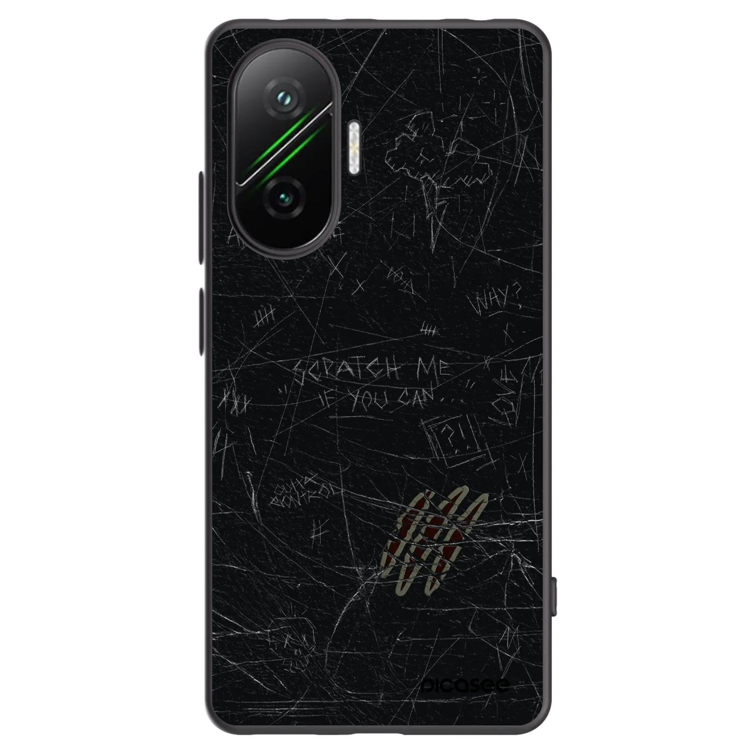 Picasee silikonowe czarne etui na Xiaomi Poco F7 5G - SCRATCH
