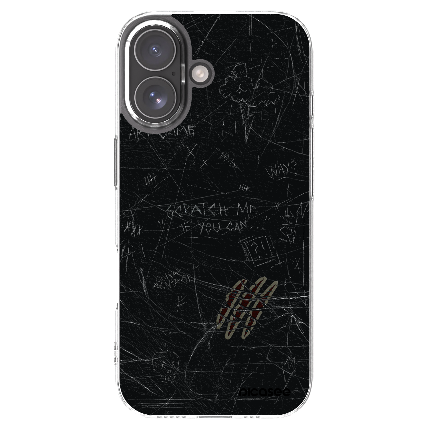 Picasee silikonowe przeźroczyste etui na Apple iPhone 17 - SCRATCH