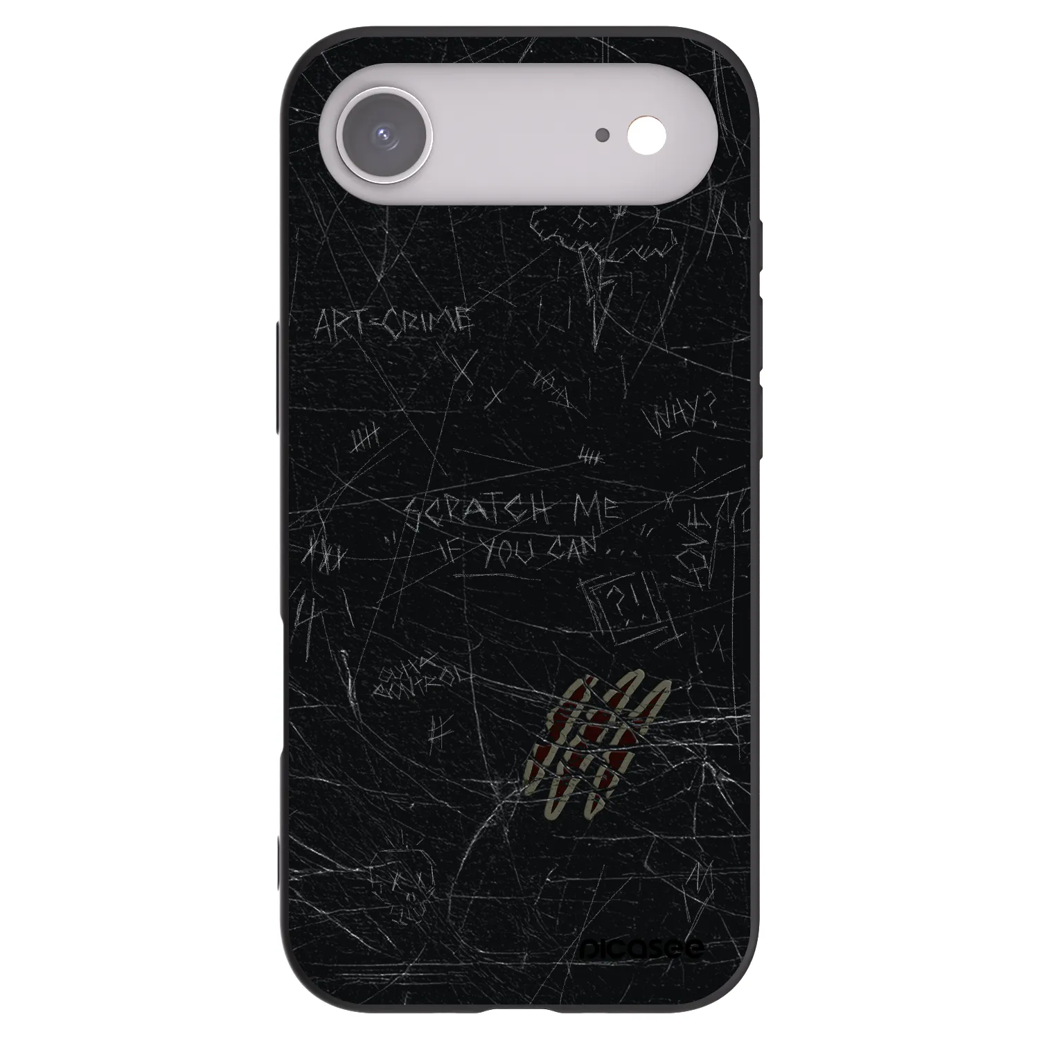 Picasee silikonowe czarne etui na Apple iPhone Air - SCRATCH