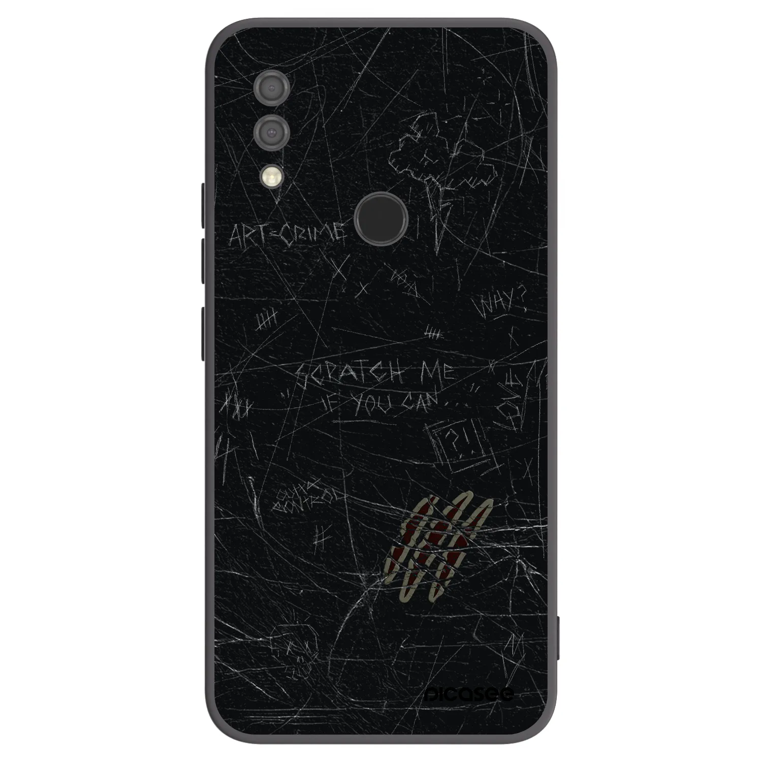 Picasee silikonowe czarne etui na Xiaomi Redmi 7 - SCRATCH