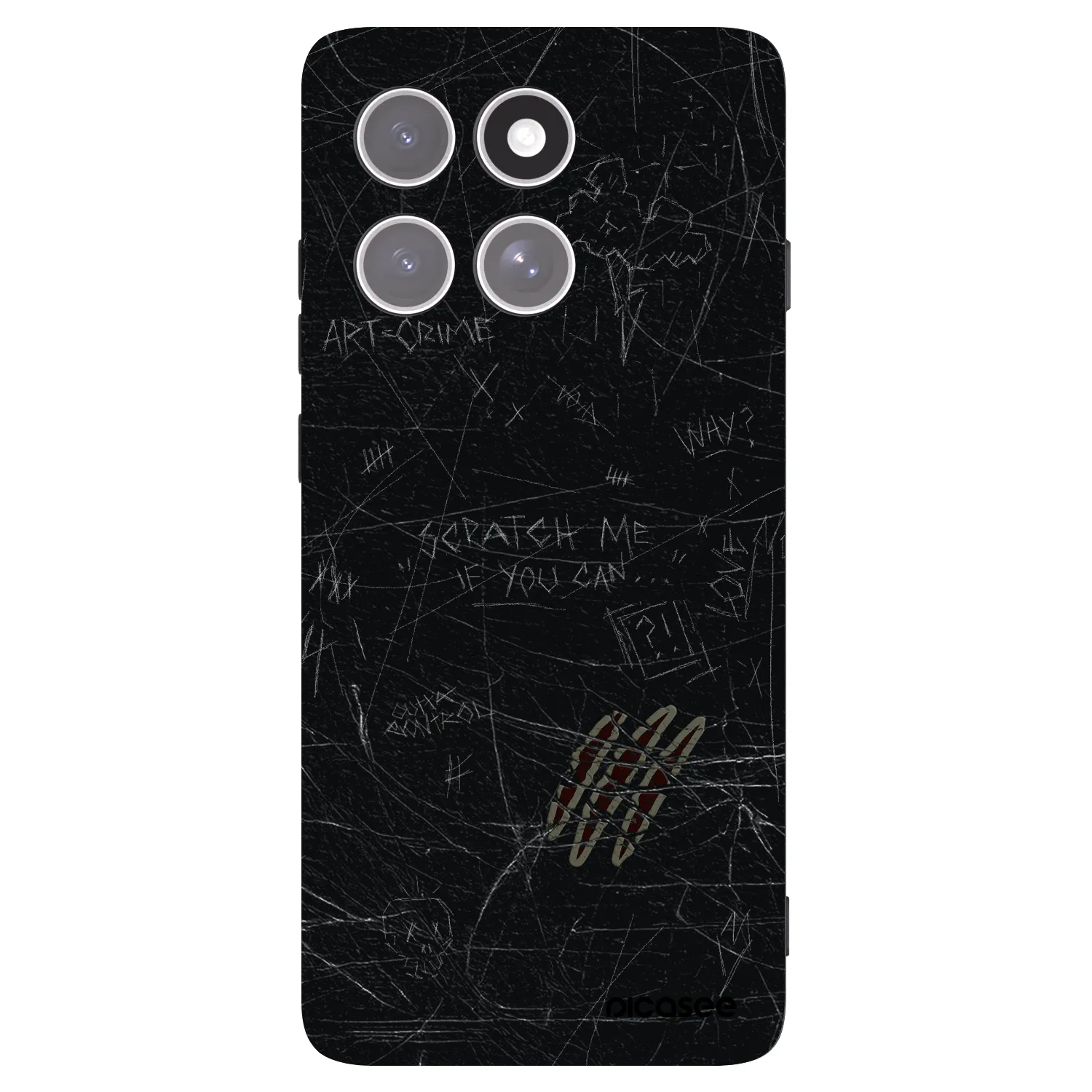 Picasee silikonowe czarne etui na Motorola Edge 60 Pro - SCRATCH