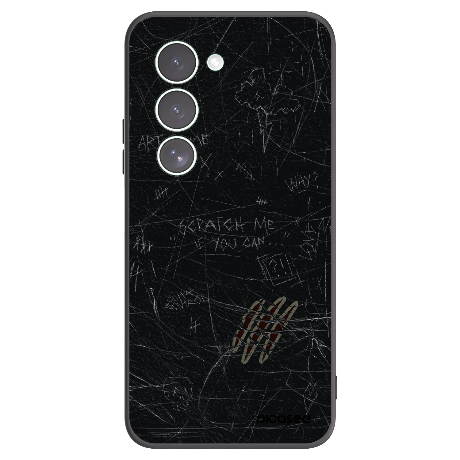 Picasee silikonowe czarne etui na Xiaomi Redmi 15 5G - SCRATCH